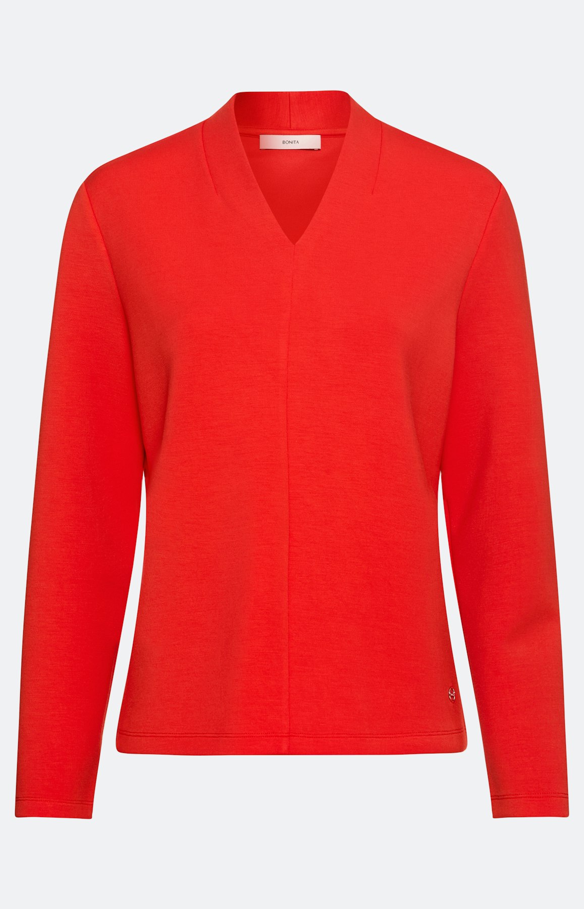 Sweatshirt van scubastof, robijnrood