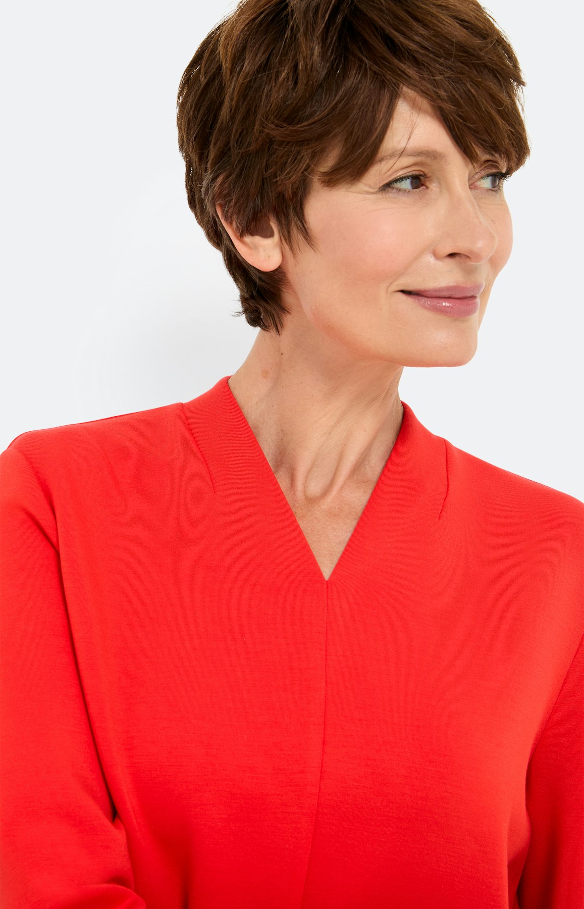 Sweatshirt van scubastof, robijnrood