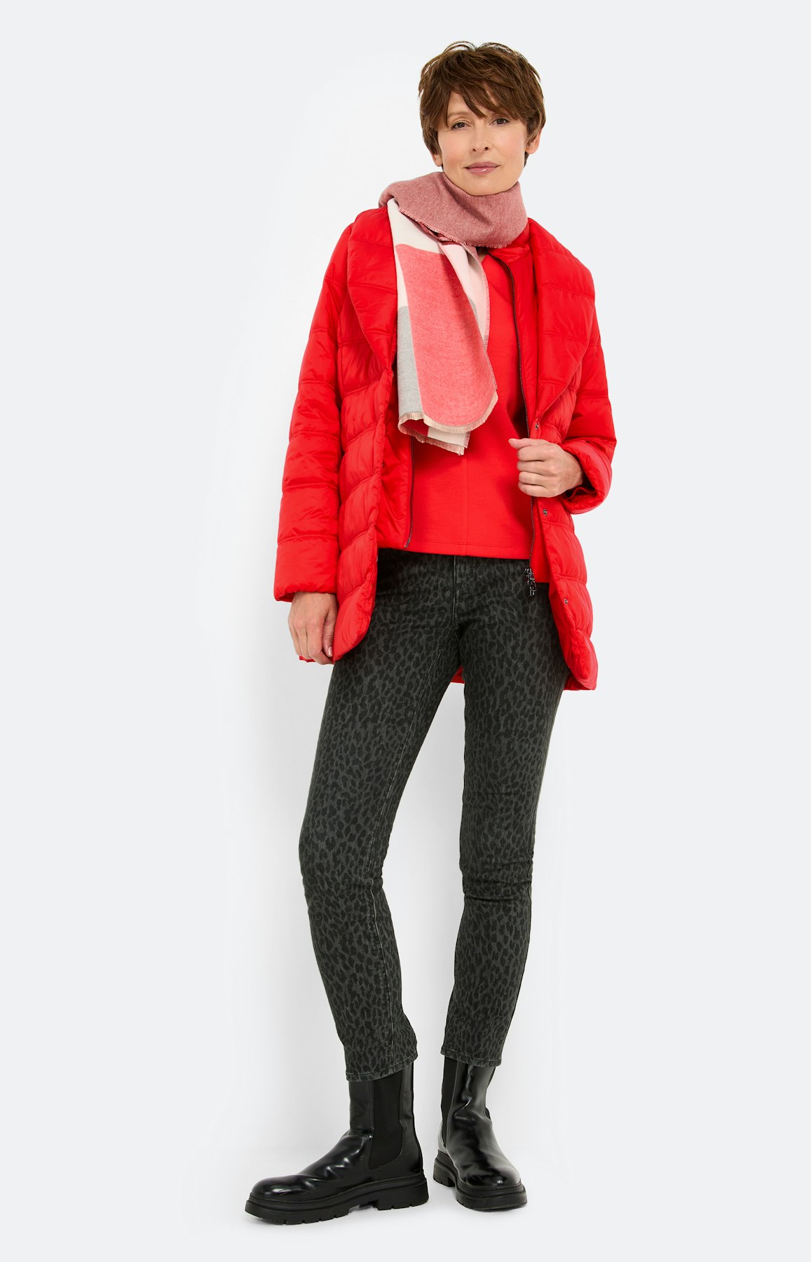 Sweatshirt van scubastof, robijnrood