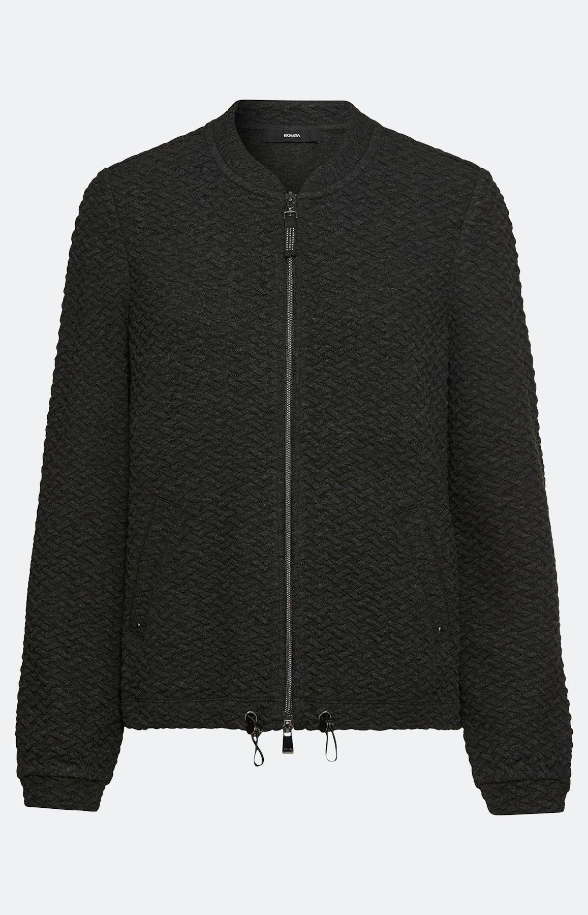 Sweatvest met structuur, antraciet