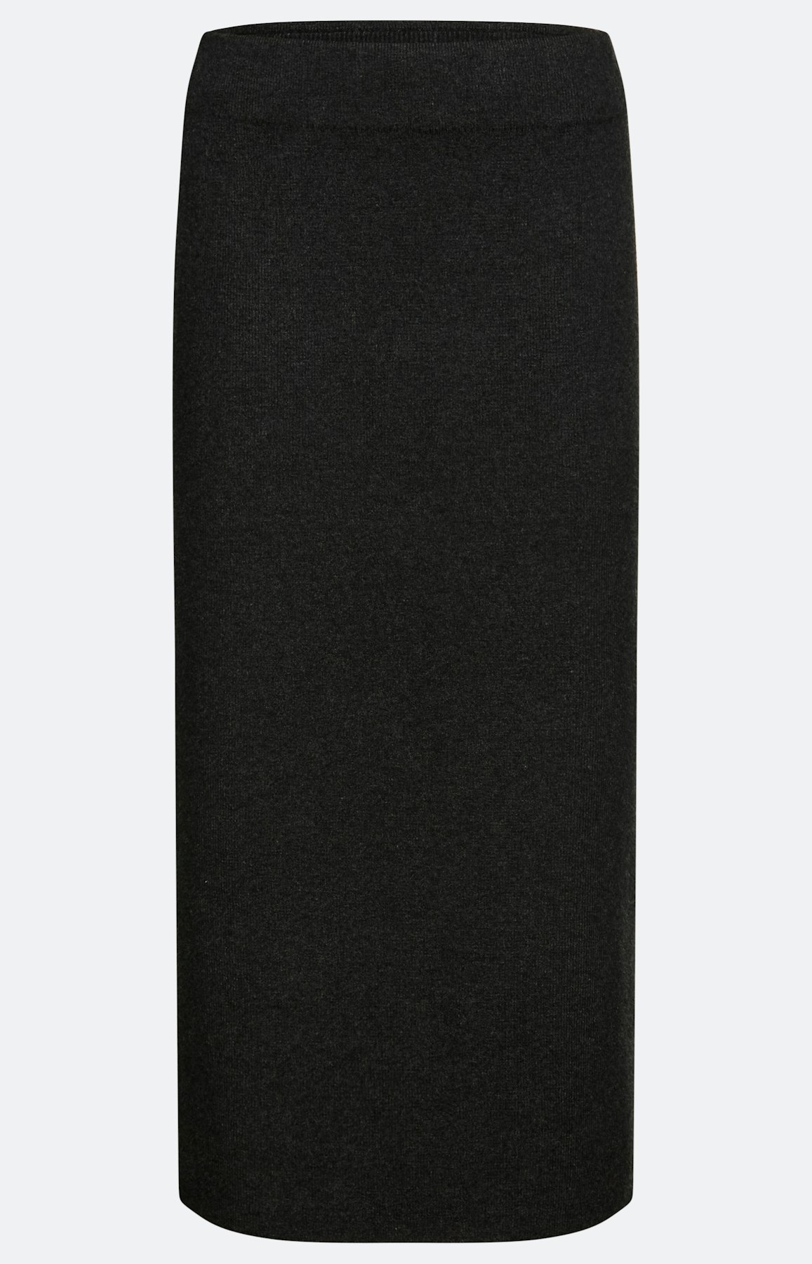 Gebreide rok met split, antraciet