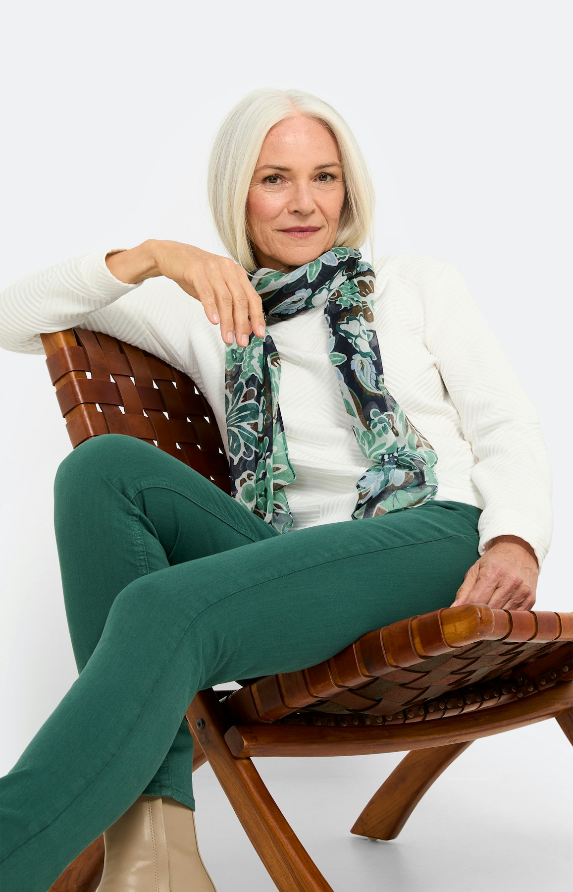 Sweatshirt met structuur, wit