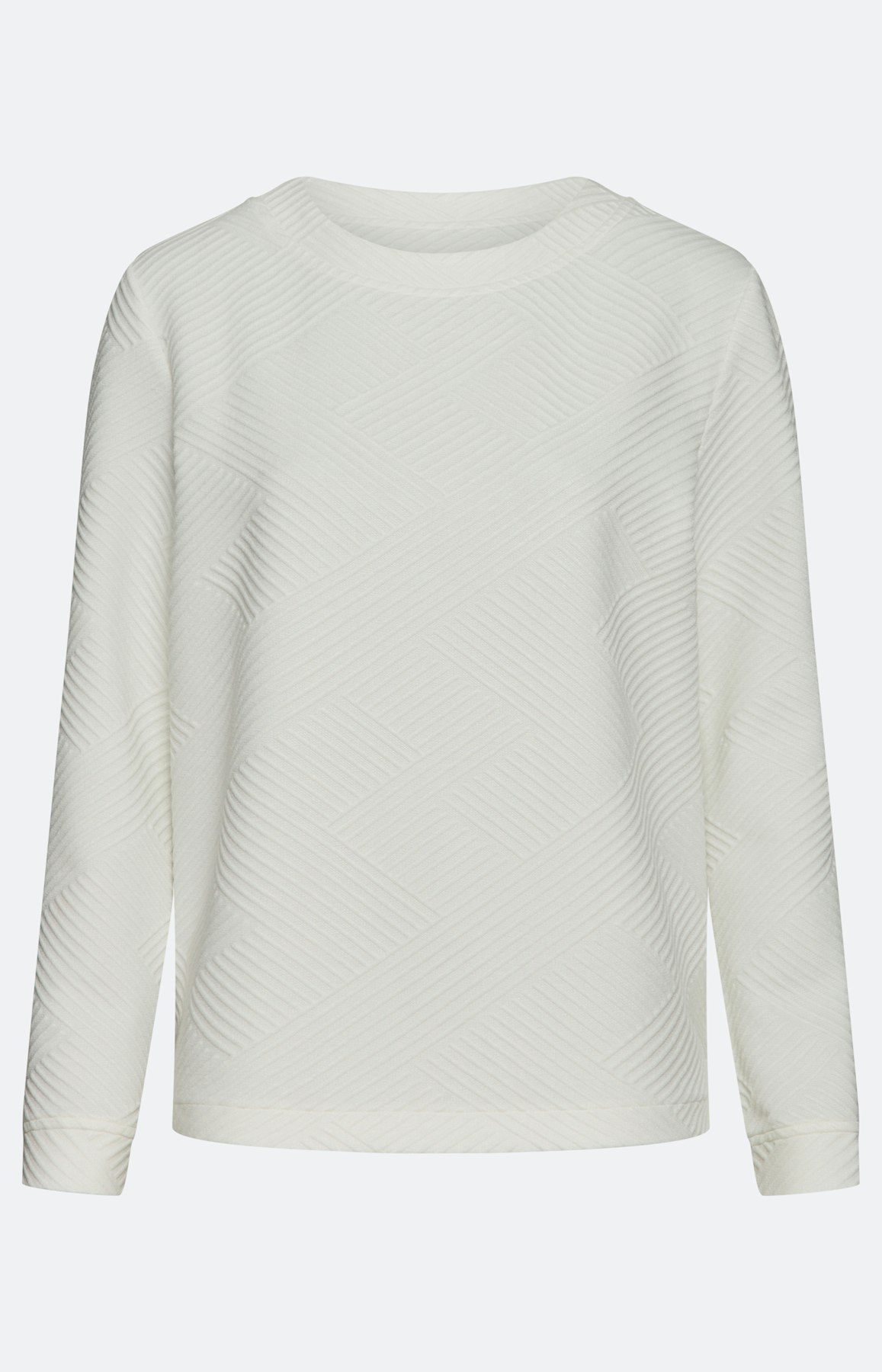 Sweatshirt met structuur, wit