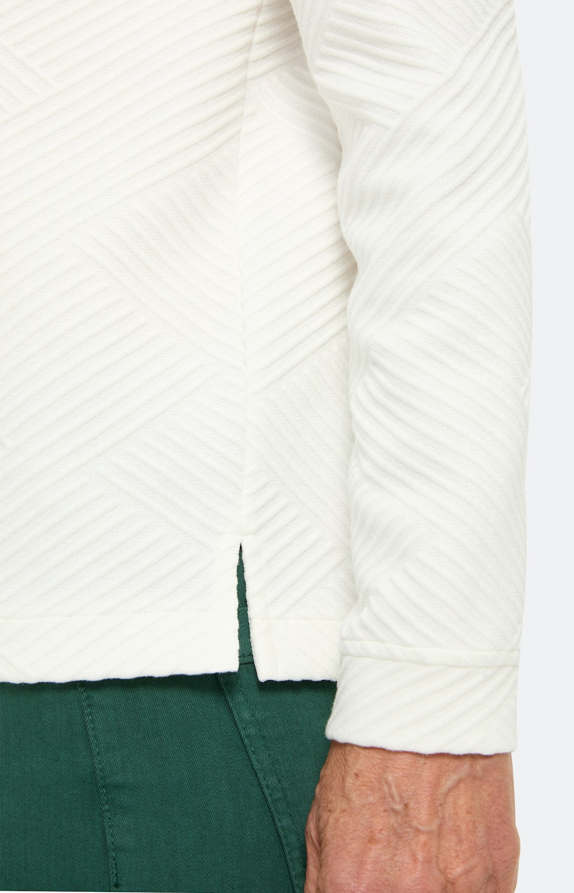 Sweatshirt met structuur, wit