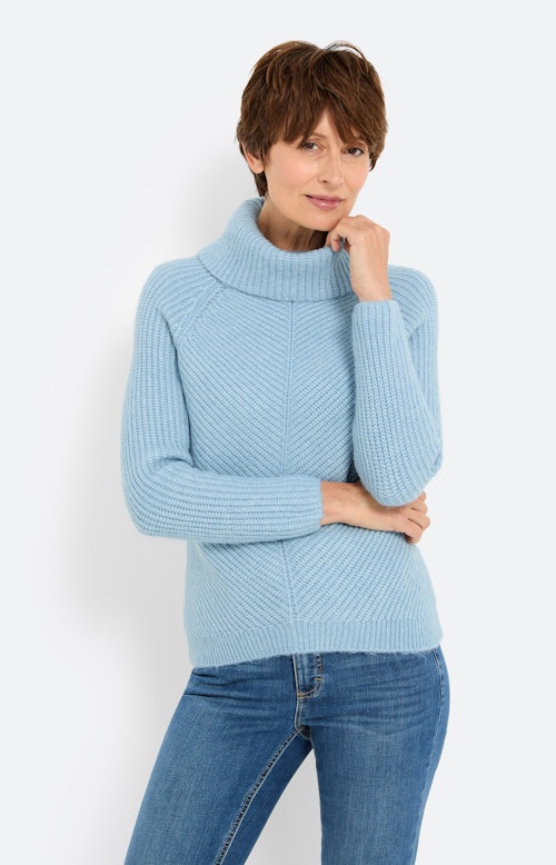 Trui met losse kraag, lichtblauw