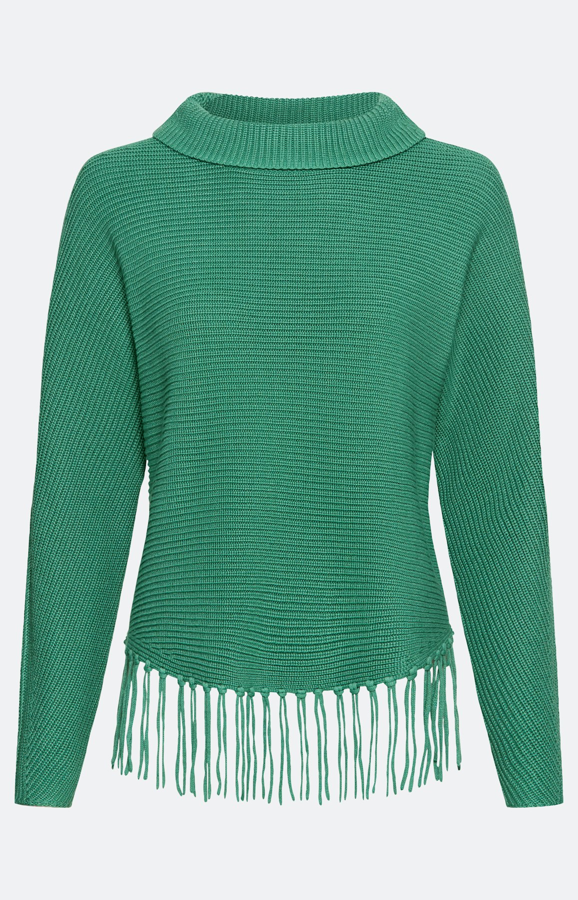 Trui met franjezoom, groen