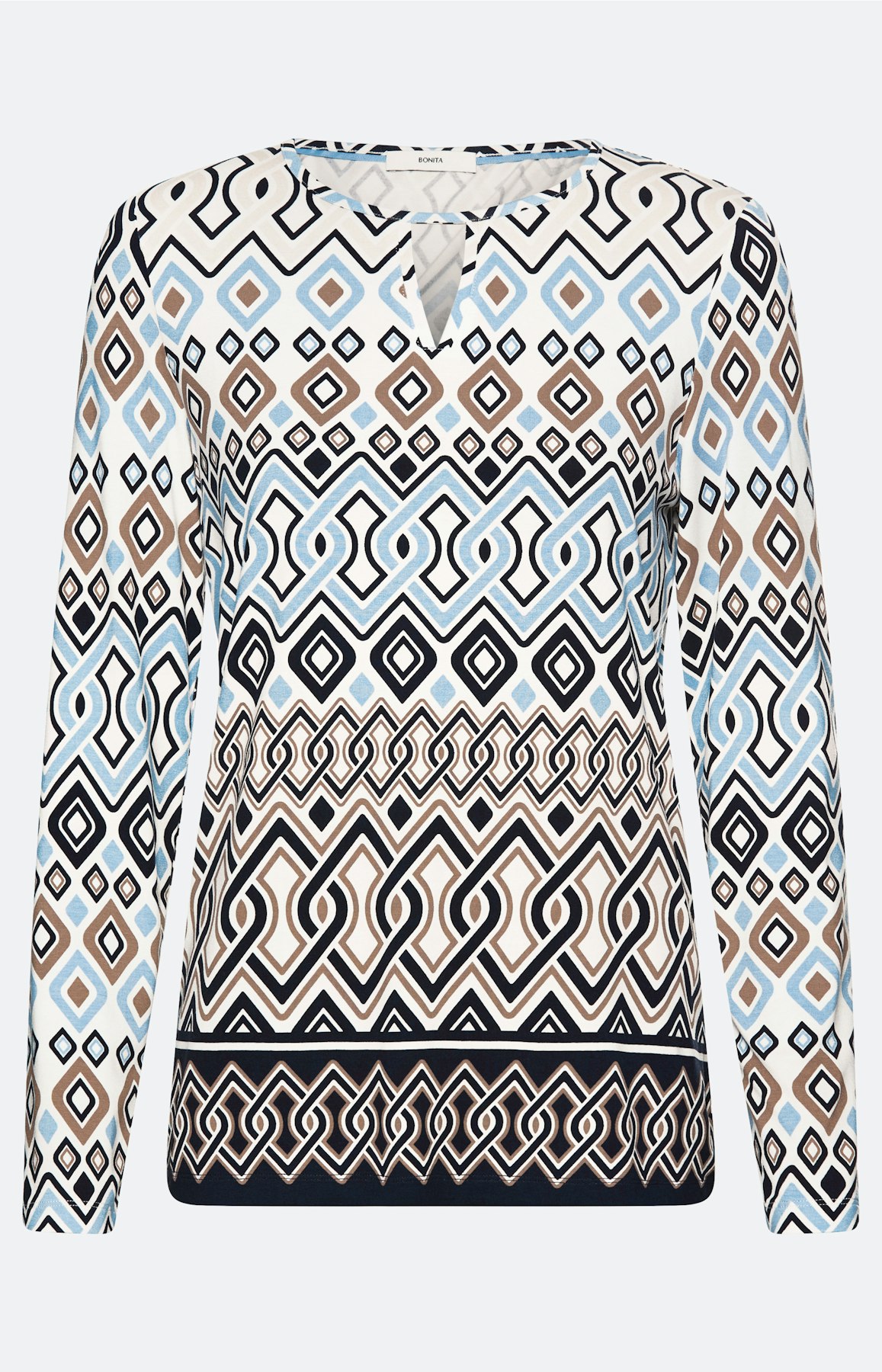 Shirt met print all-over, marine