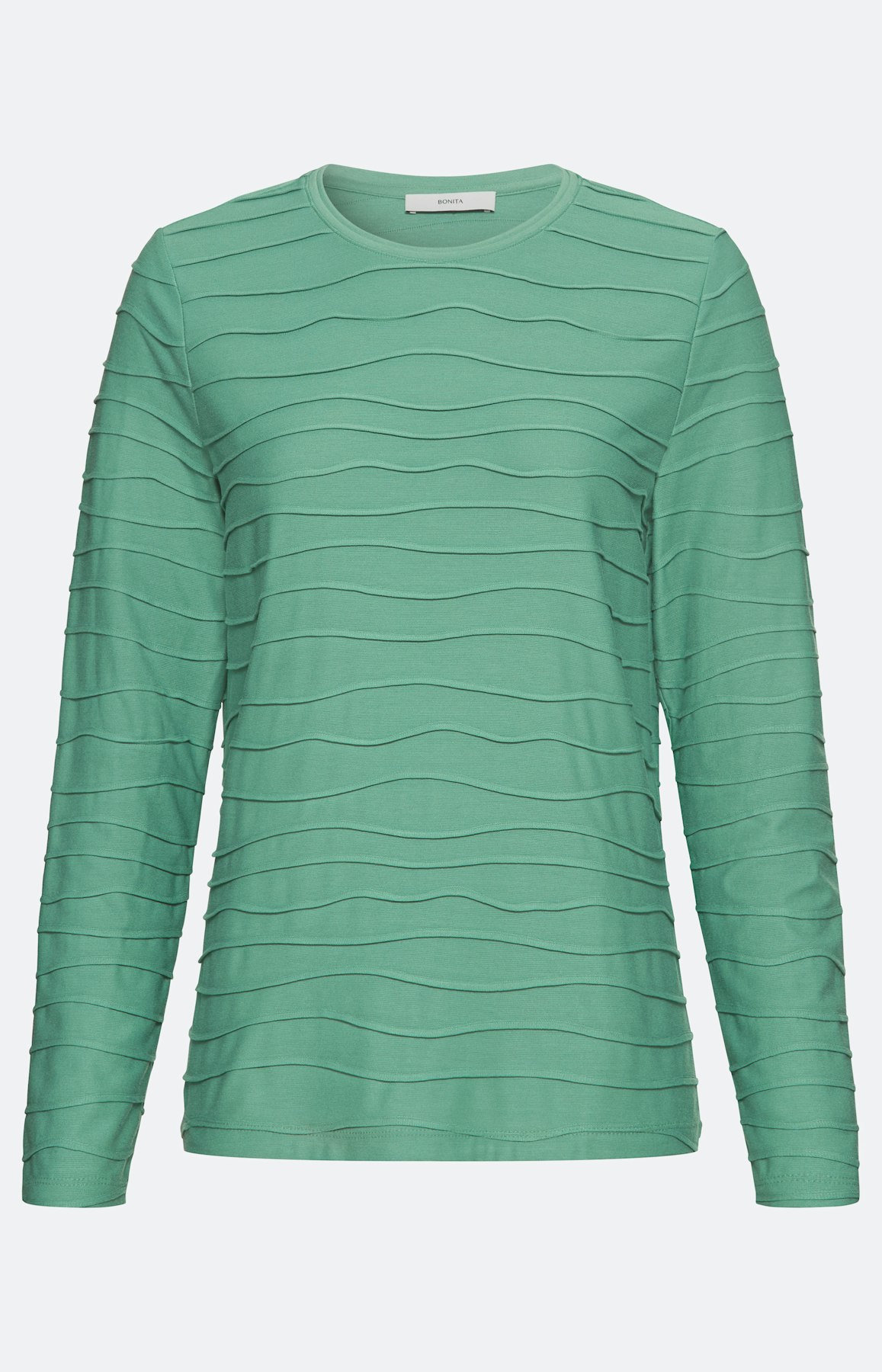 Shirt met golfstructuur, groen