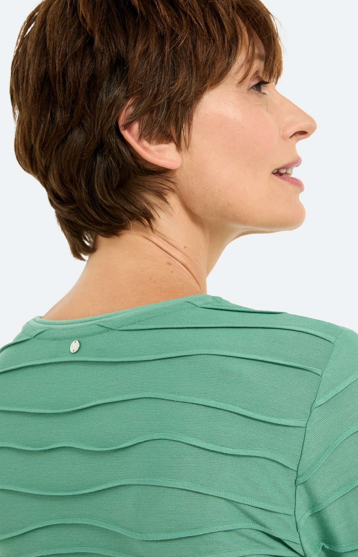 Shirt met golfstructuur, groen