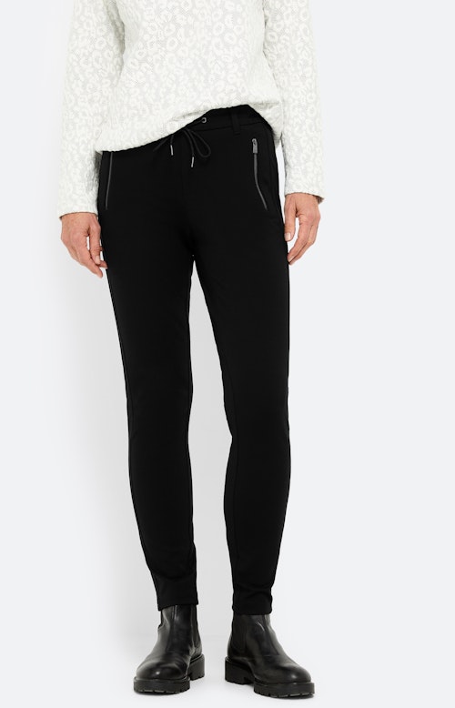 Broek met tunnelkoord 30 inch, zwart