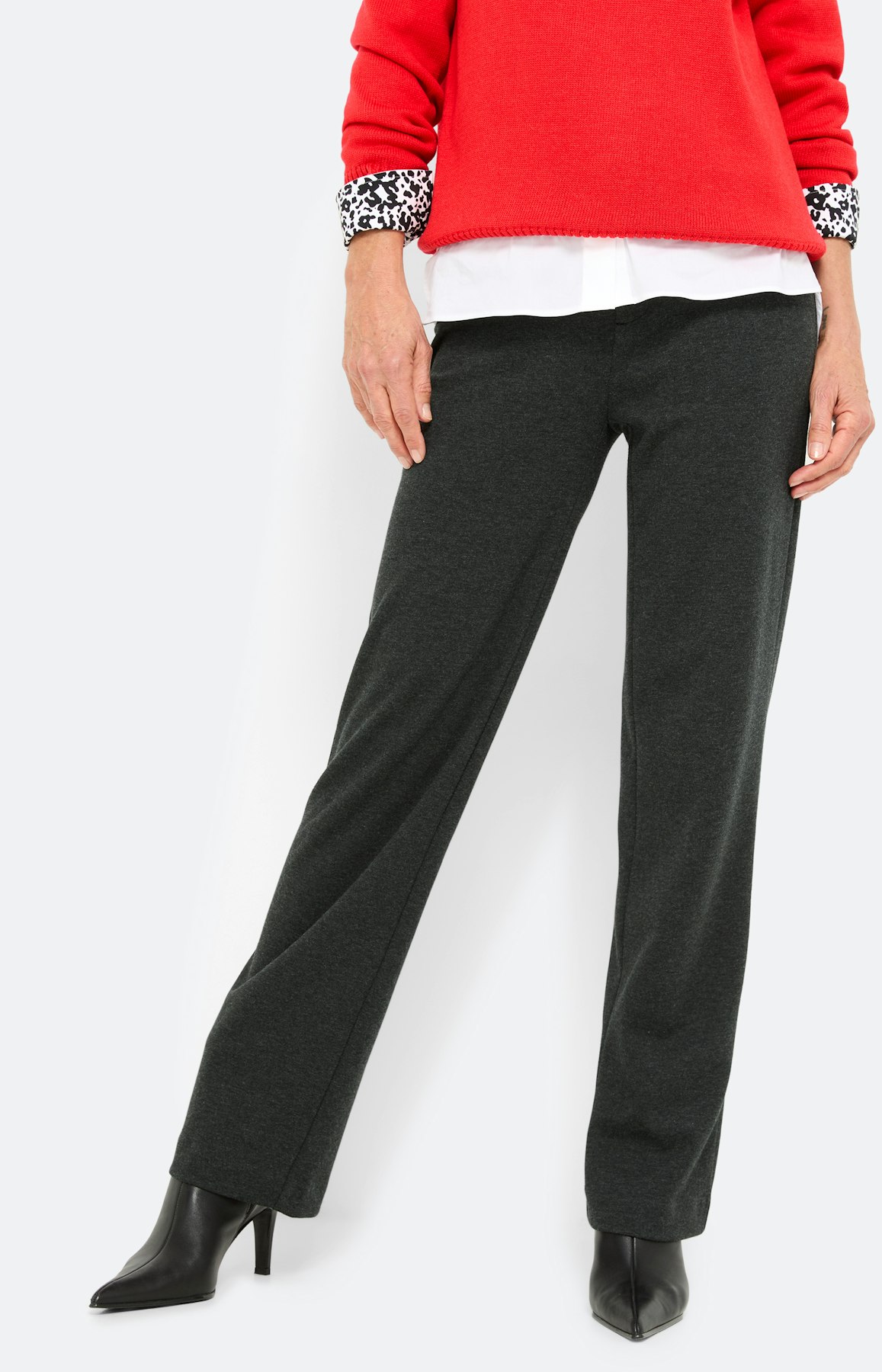 Marlene-broek 32 inch, antraciet