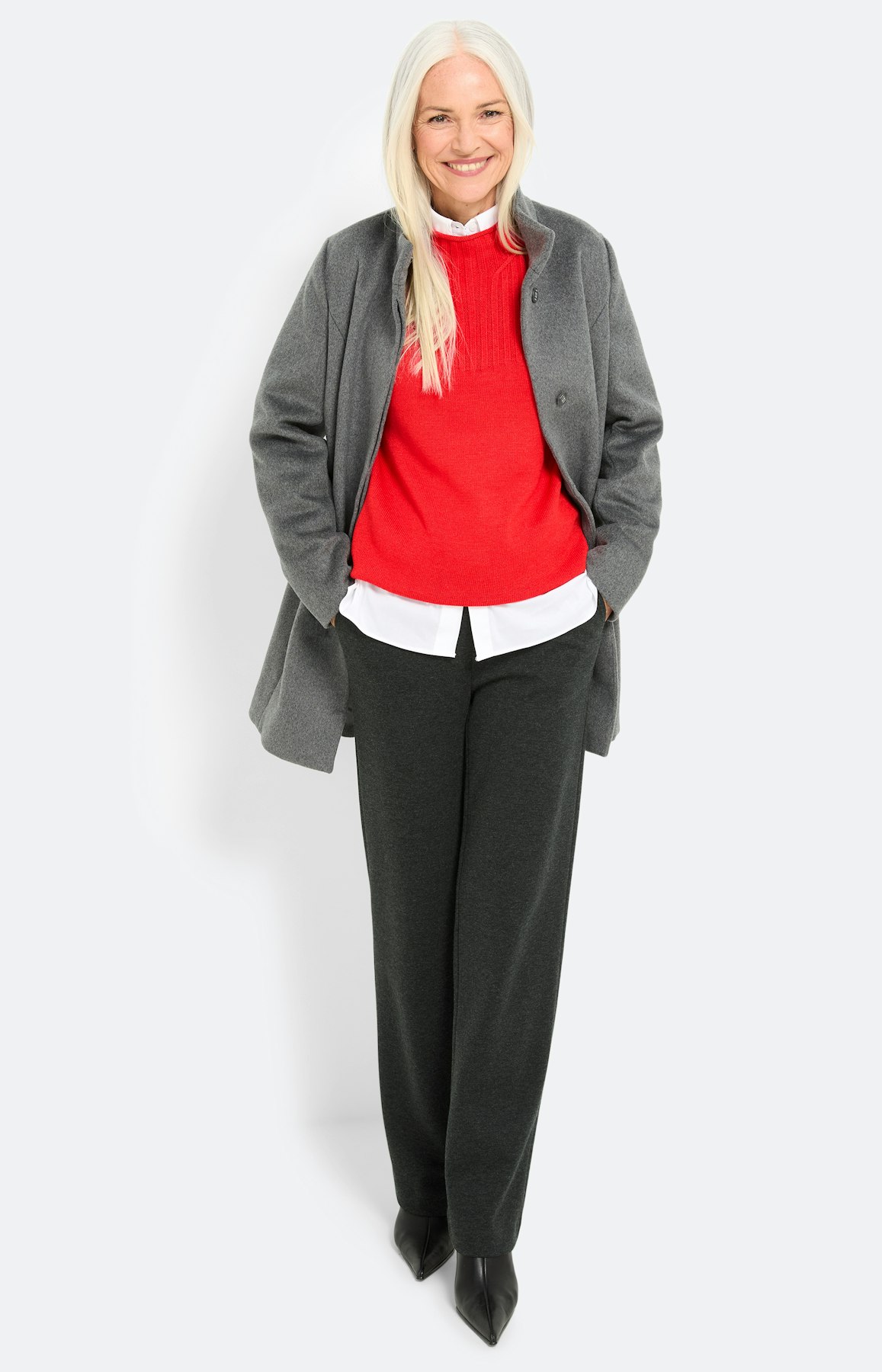 Marlene-broek 32 inch, antraciet