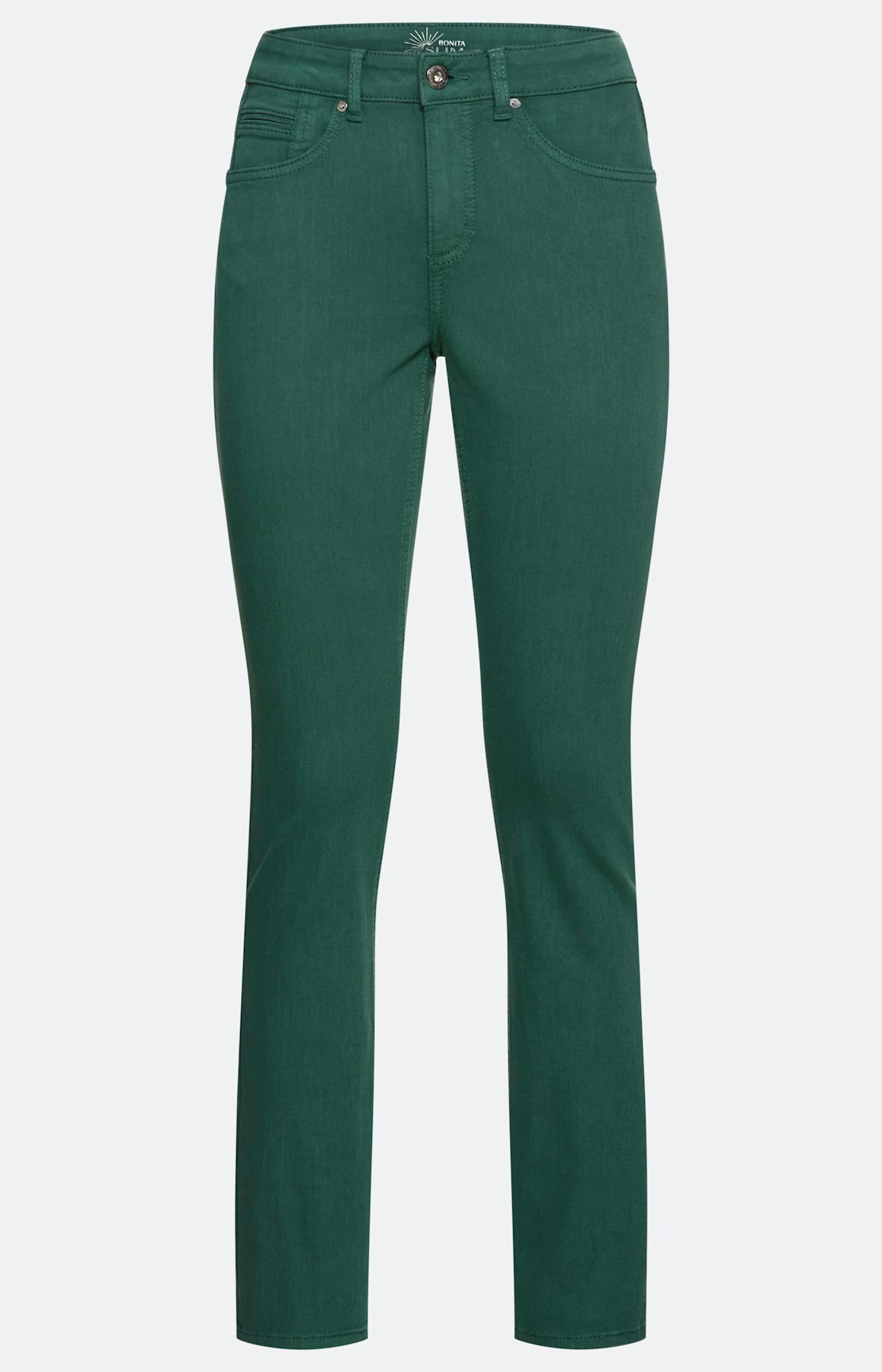 Jeans met stretch 30 inch, donkergroen