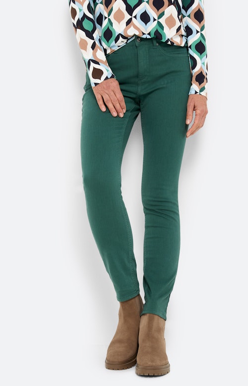 Jeans met stretch 30 inch, donkergroen