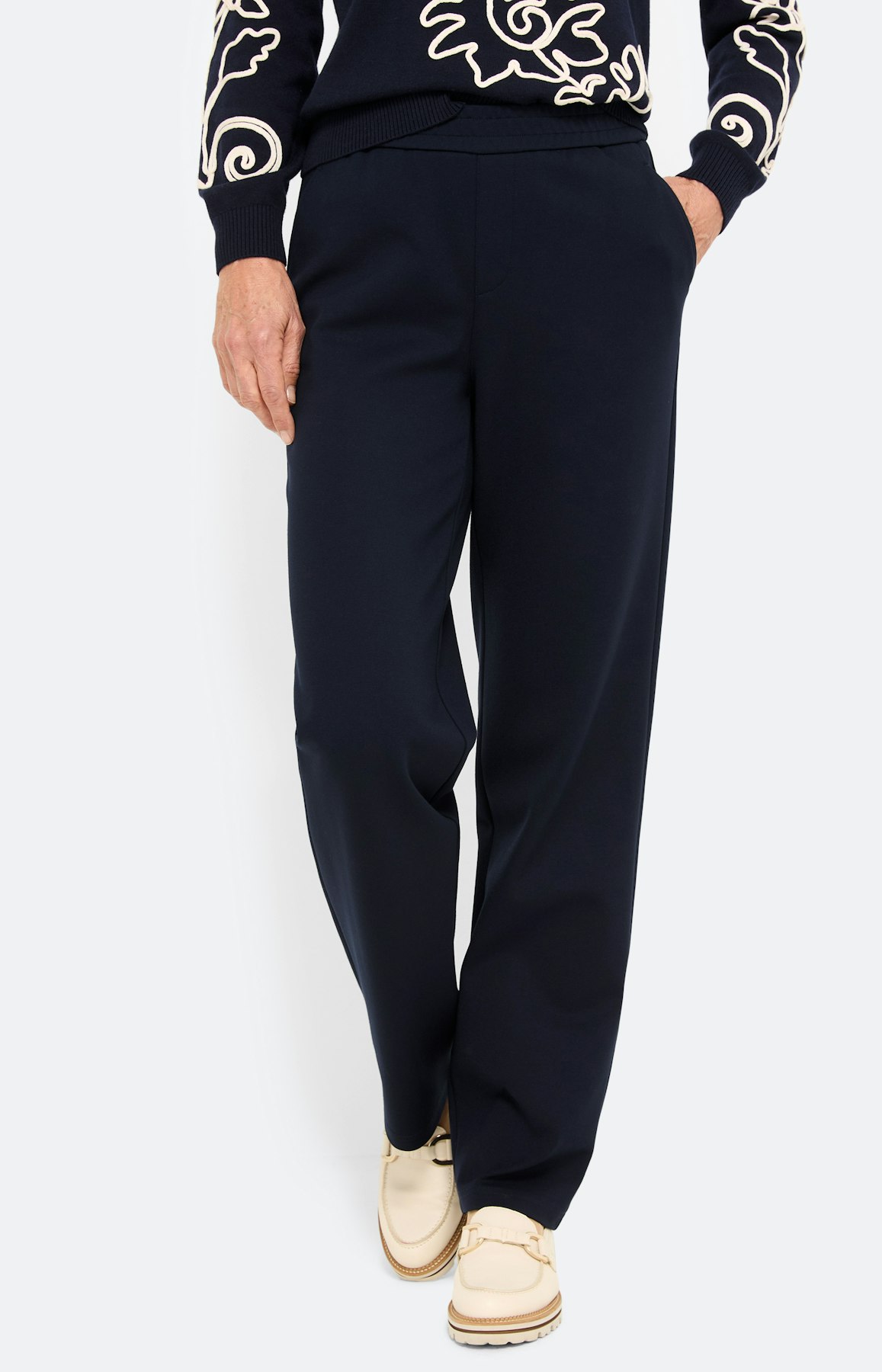Marlene-broek 32 inch, marine