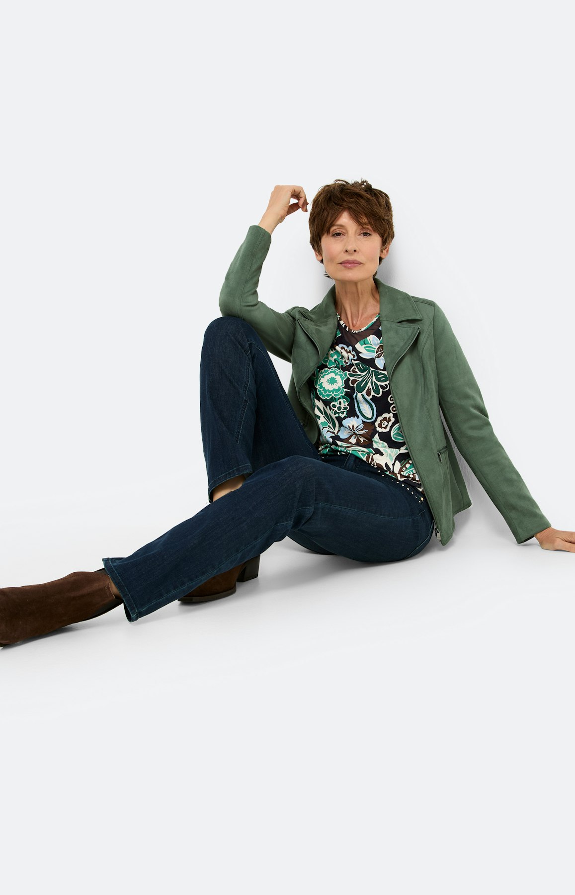 Shirt met mesh-hals, marine