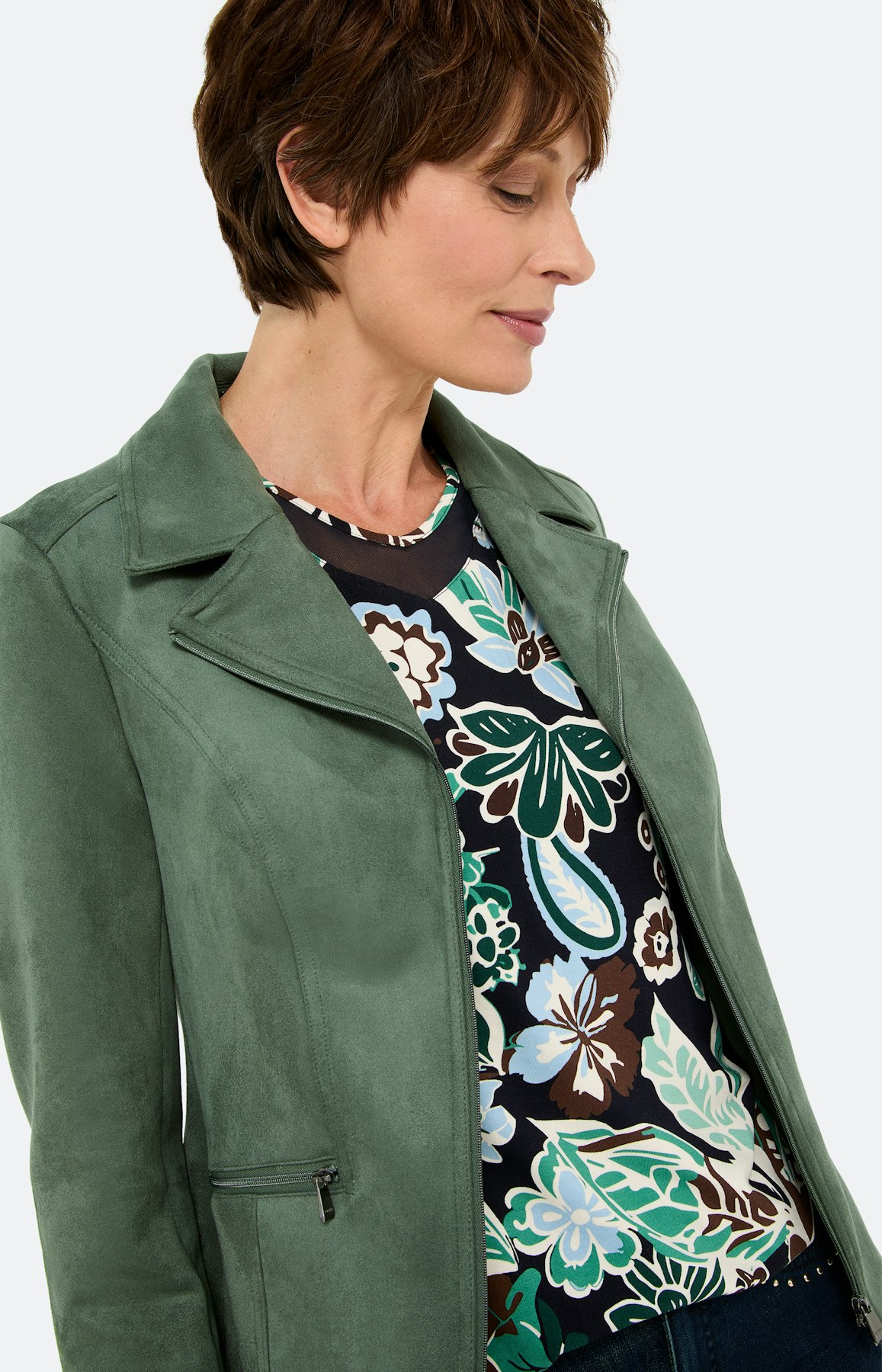 Shirt met mesh-hals, marine