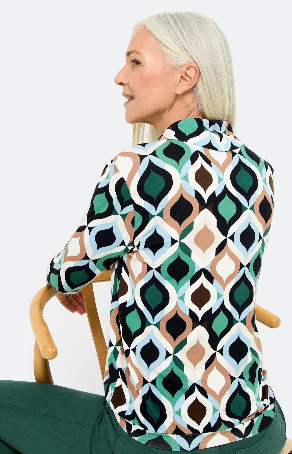 Shirt met kraag, gedessineerd