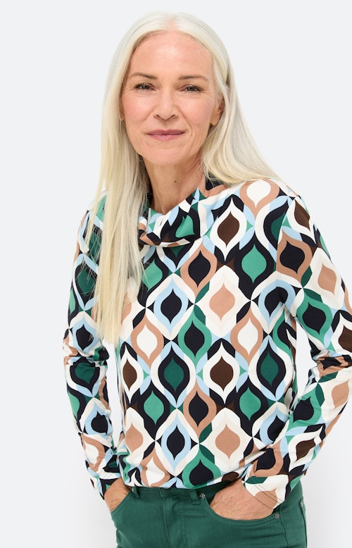 Shirt met kraag, gedessineerd