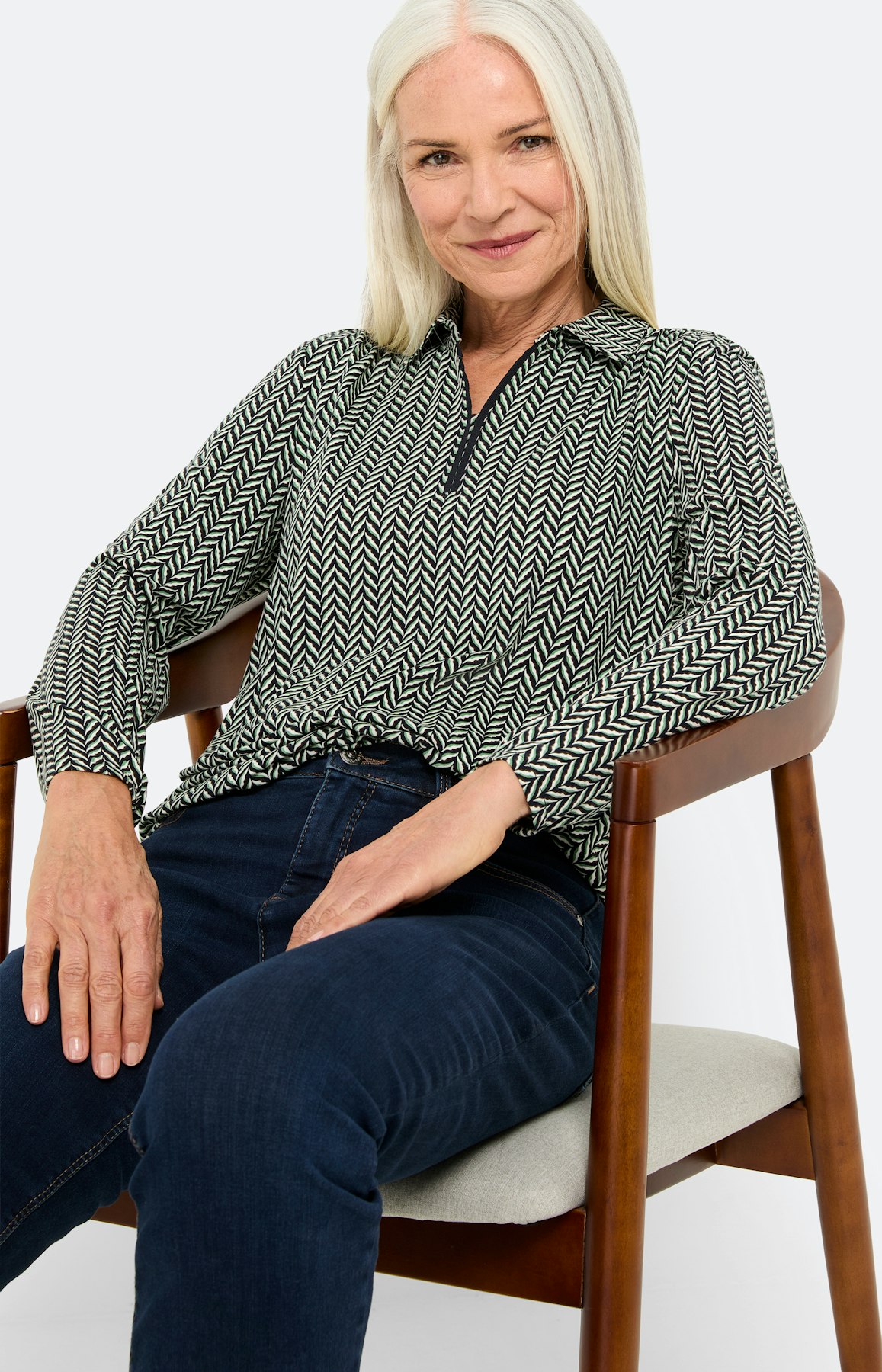 Poloshirt met all-over-print, marine