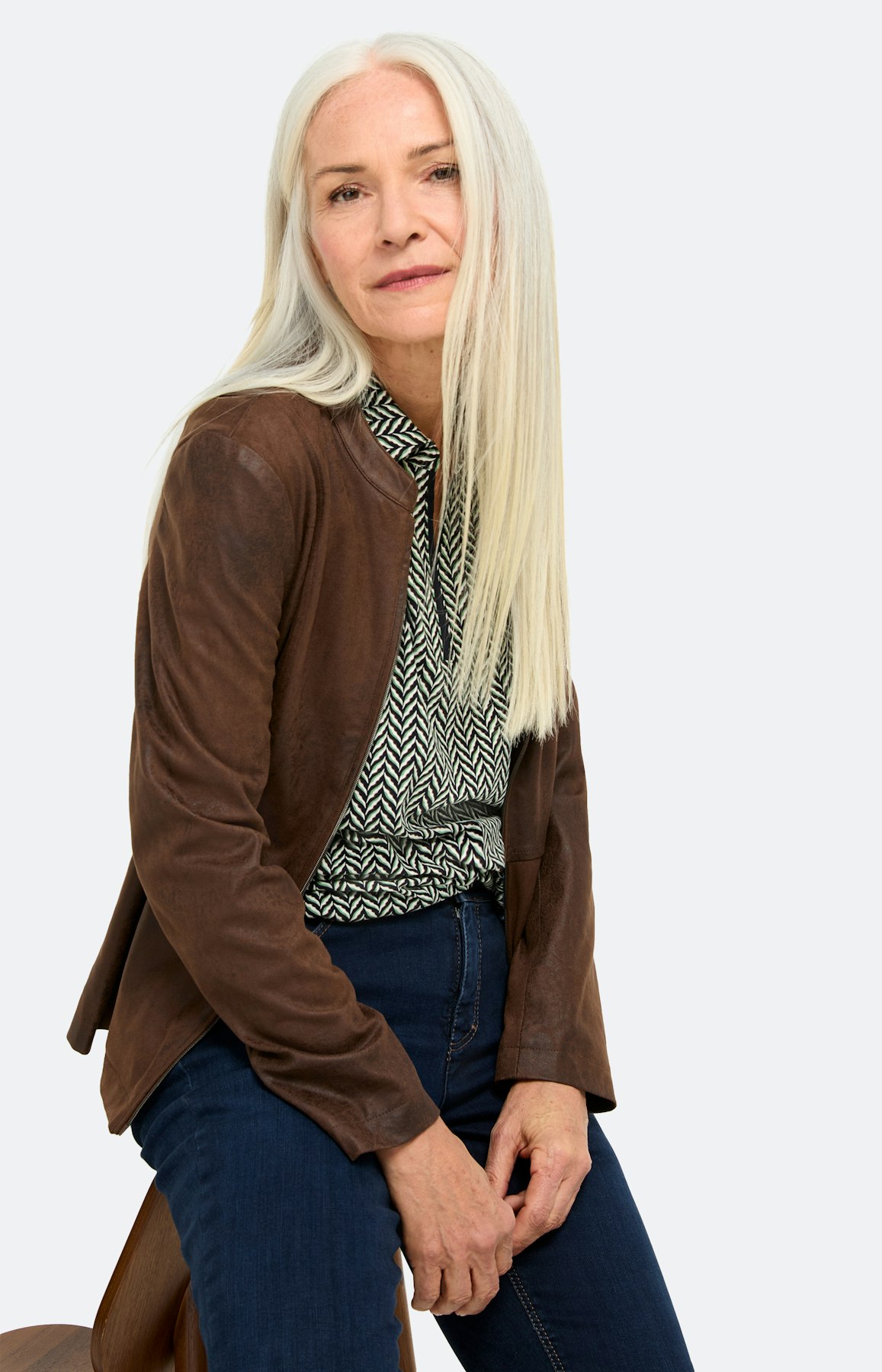 Poloshirt met all-over-print, marine