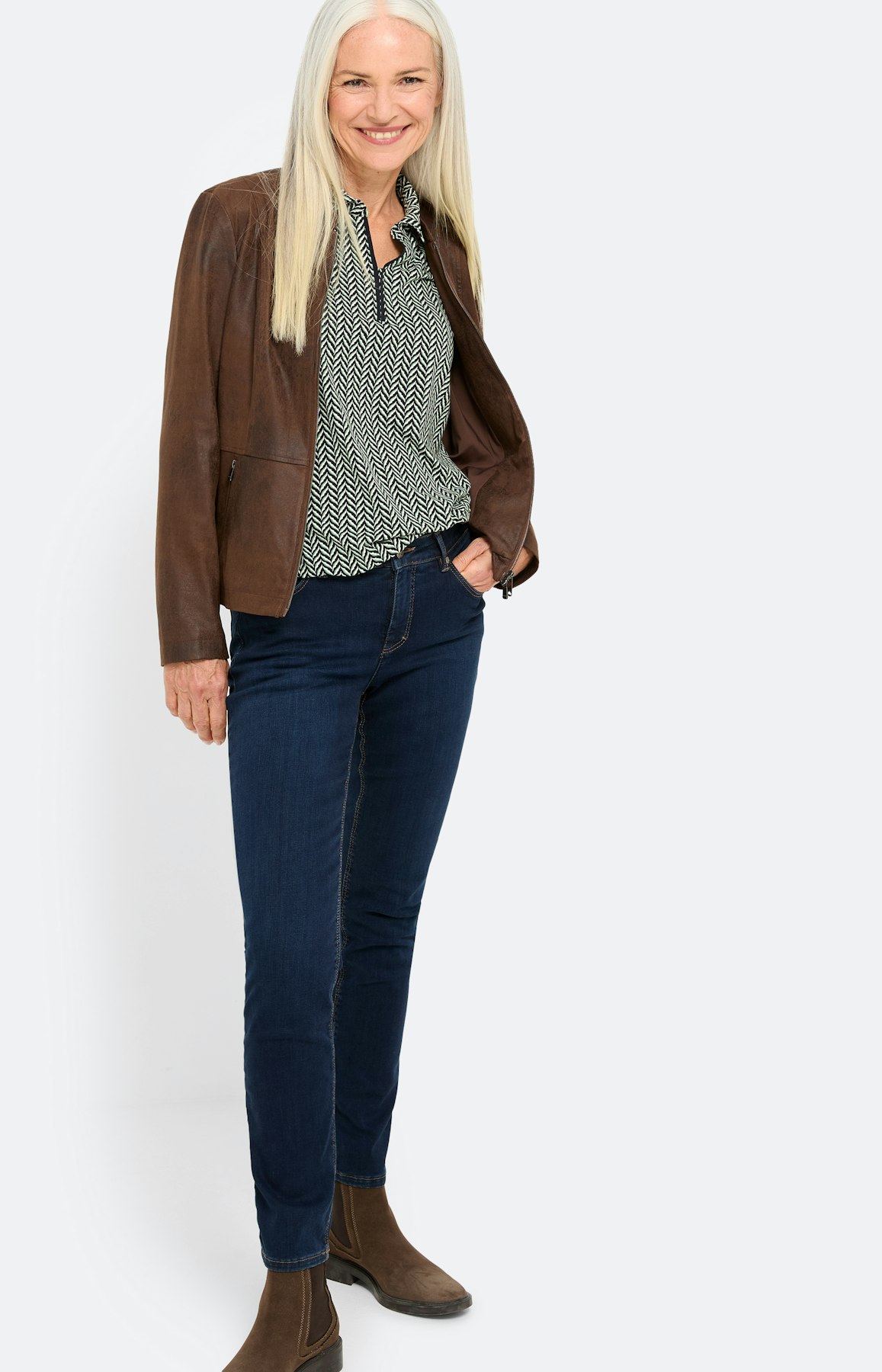 Poloshirt met all-over-print, marine