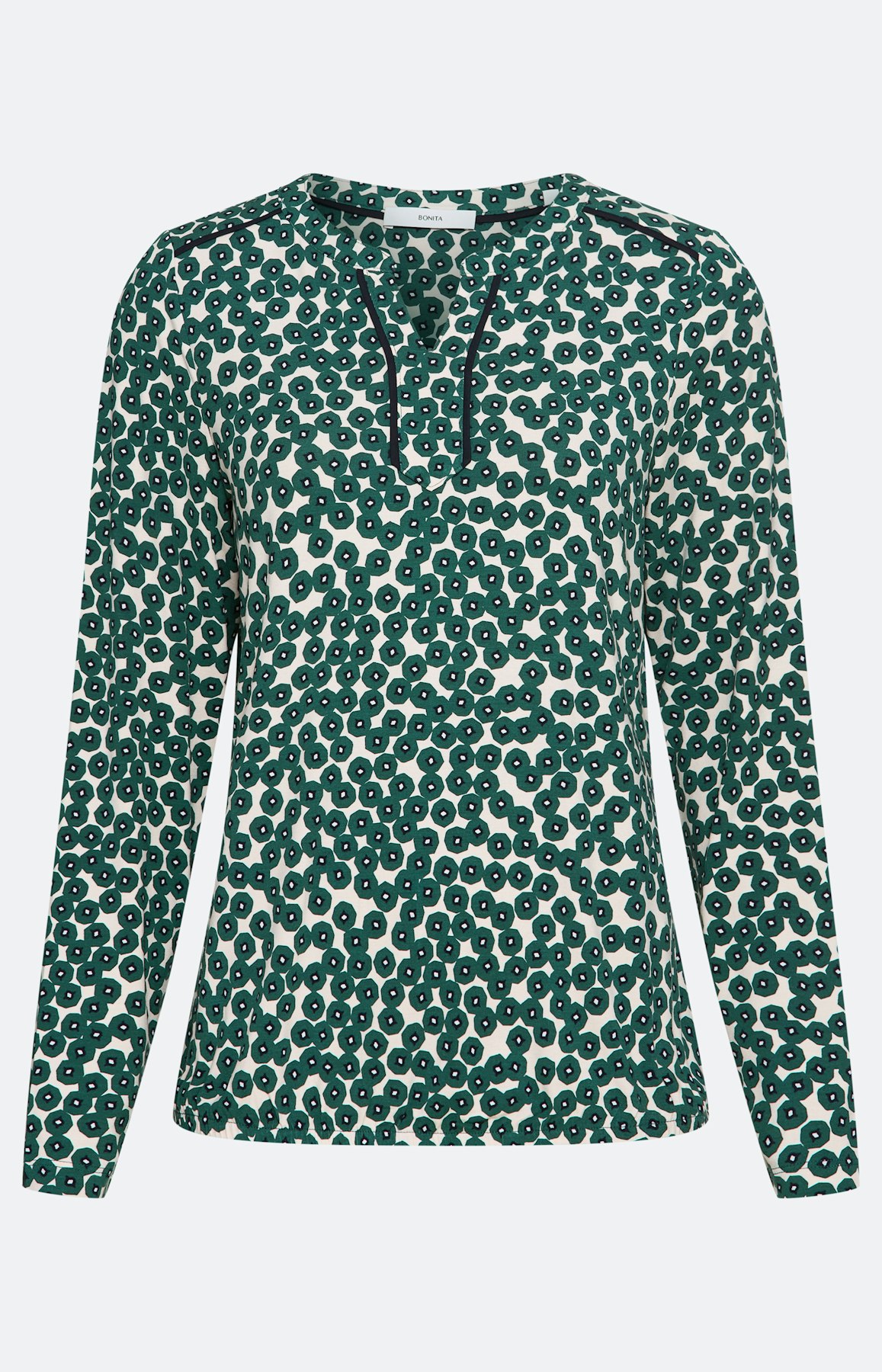 Shirt met motief, donkergroen