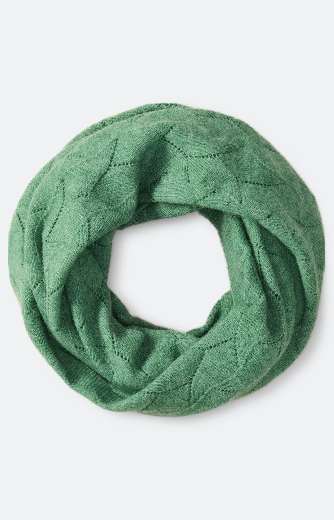 Colsjaal met ajourmotief, groen