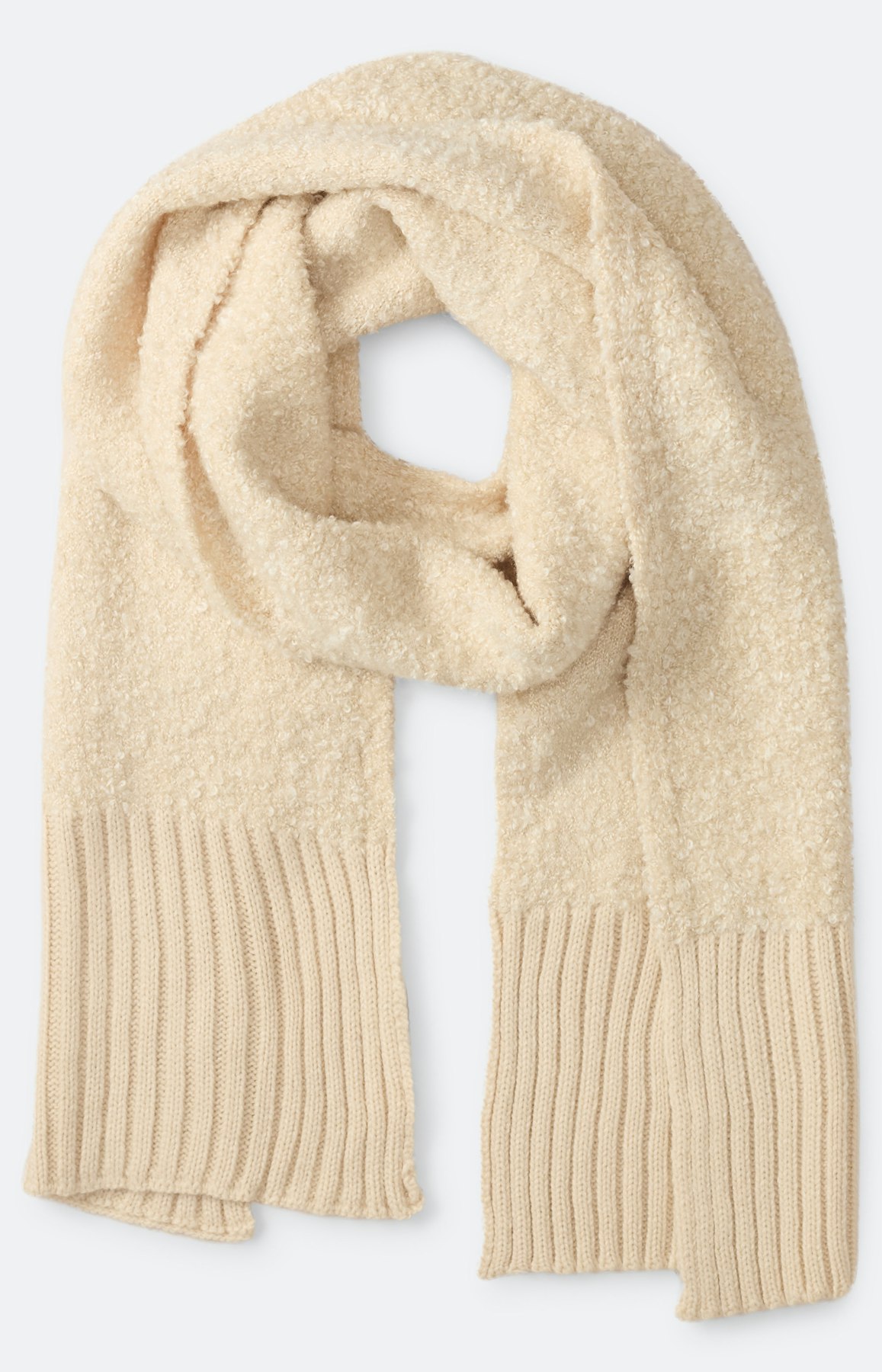 Sjaal met boucléstructuur, beige