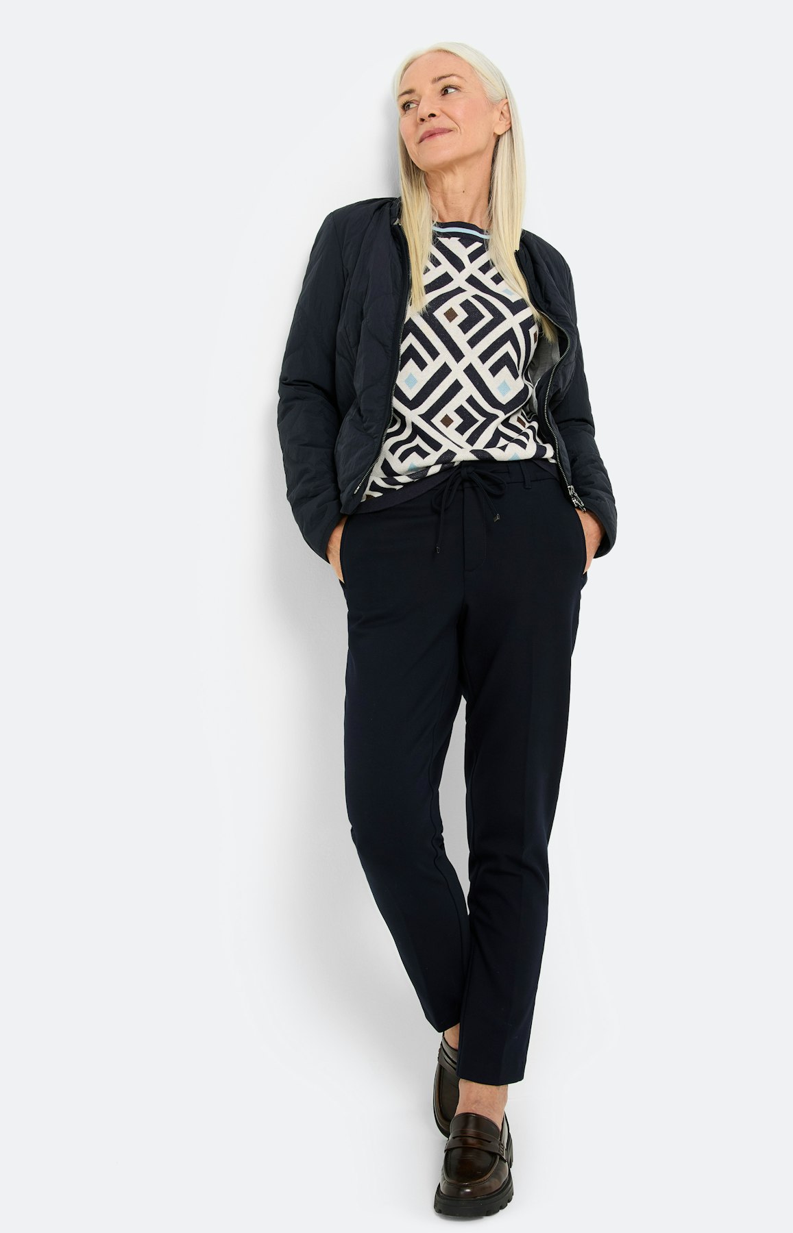 Trui met jacquardmotief, marine