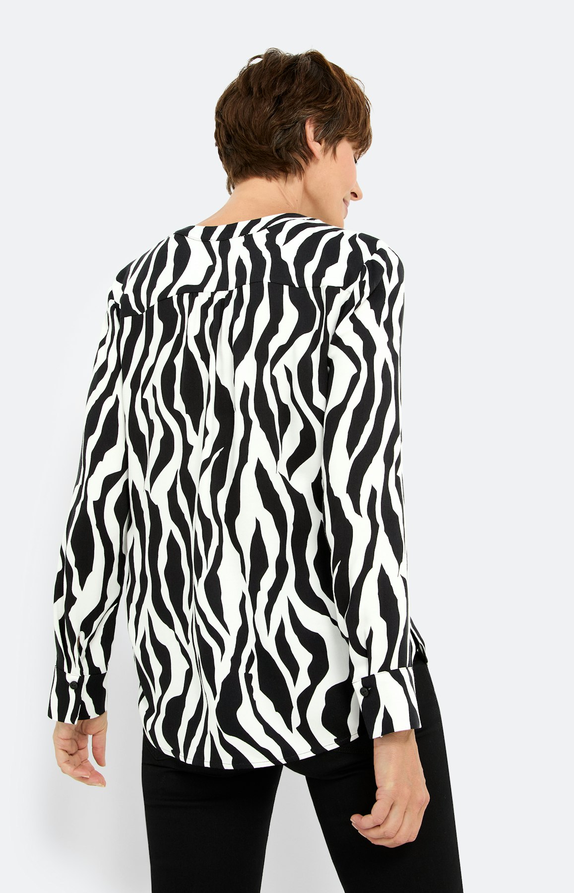 Blouse met zebramotief, wit