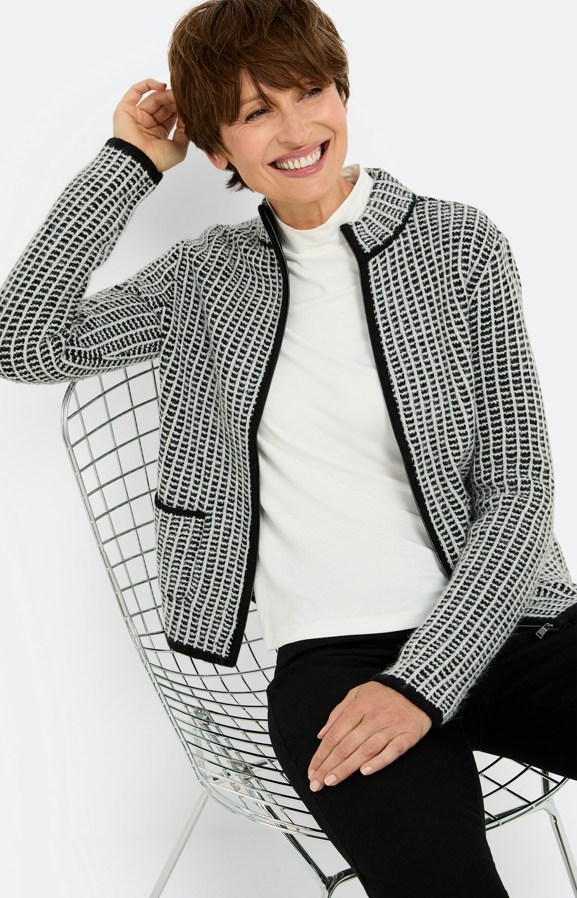 Vest met ruit-structuur, gedessineerd