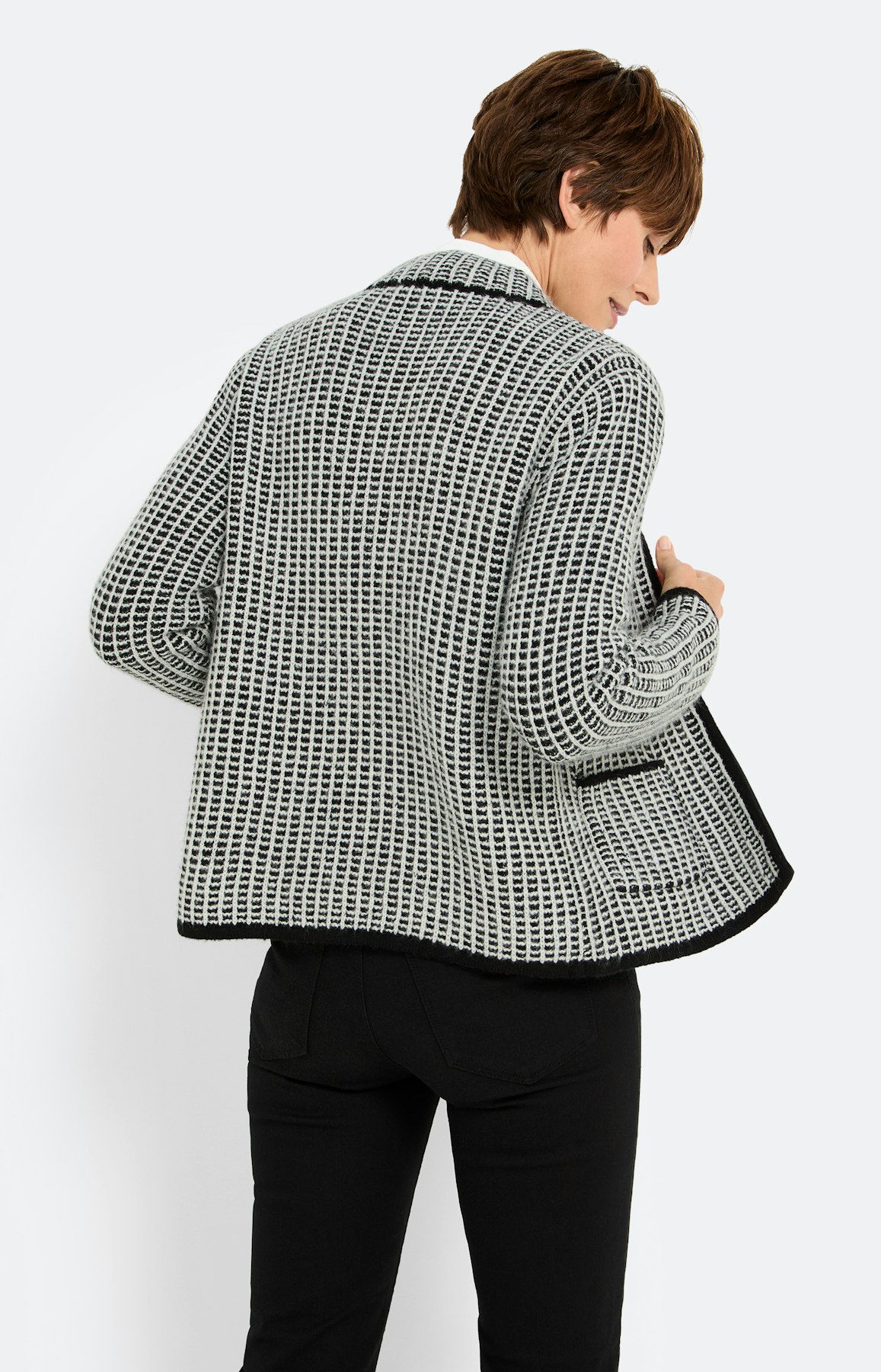 Vest met ruit-structuur, gedessineerd