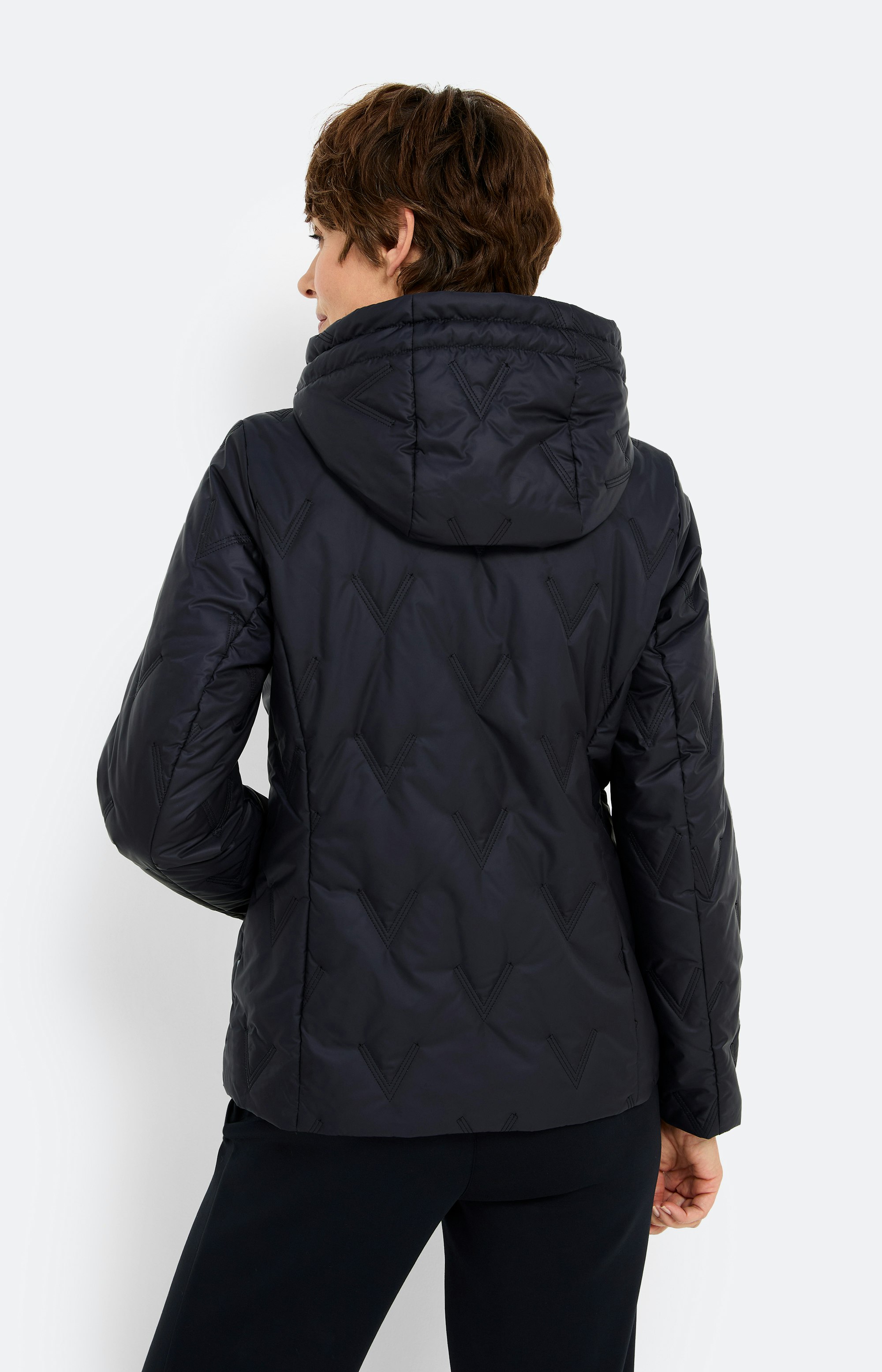 Jacke mit Steppmuster in Marine im Damenmode Onlineshop Bonita