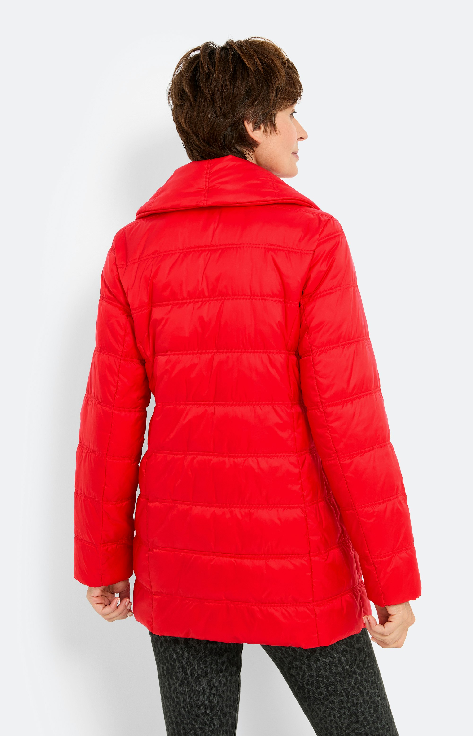 Steppmantel in Rubinrot im Damenmode Onlineshop Bonita – Bonita