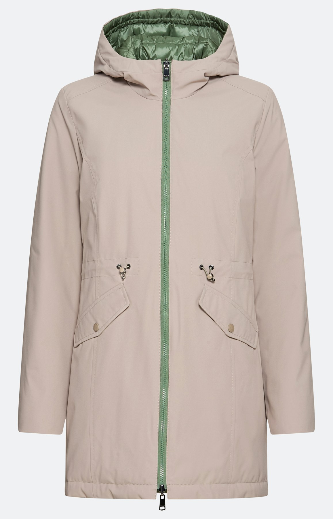 Parka die keerbaar is, taupe