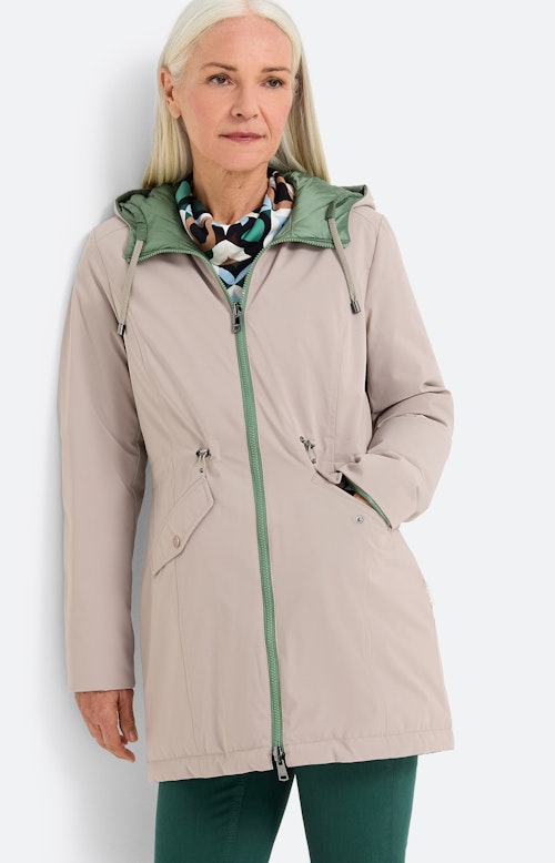 Parka die keerbaar is, taupe