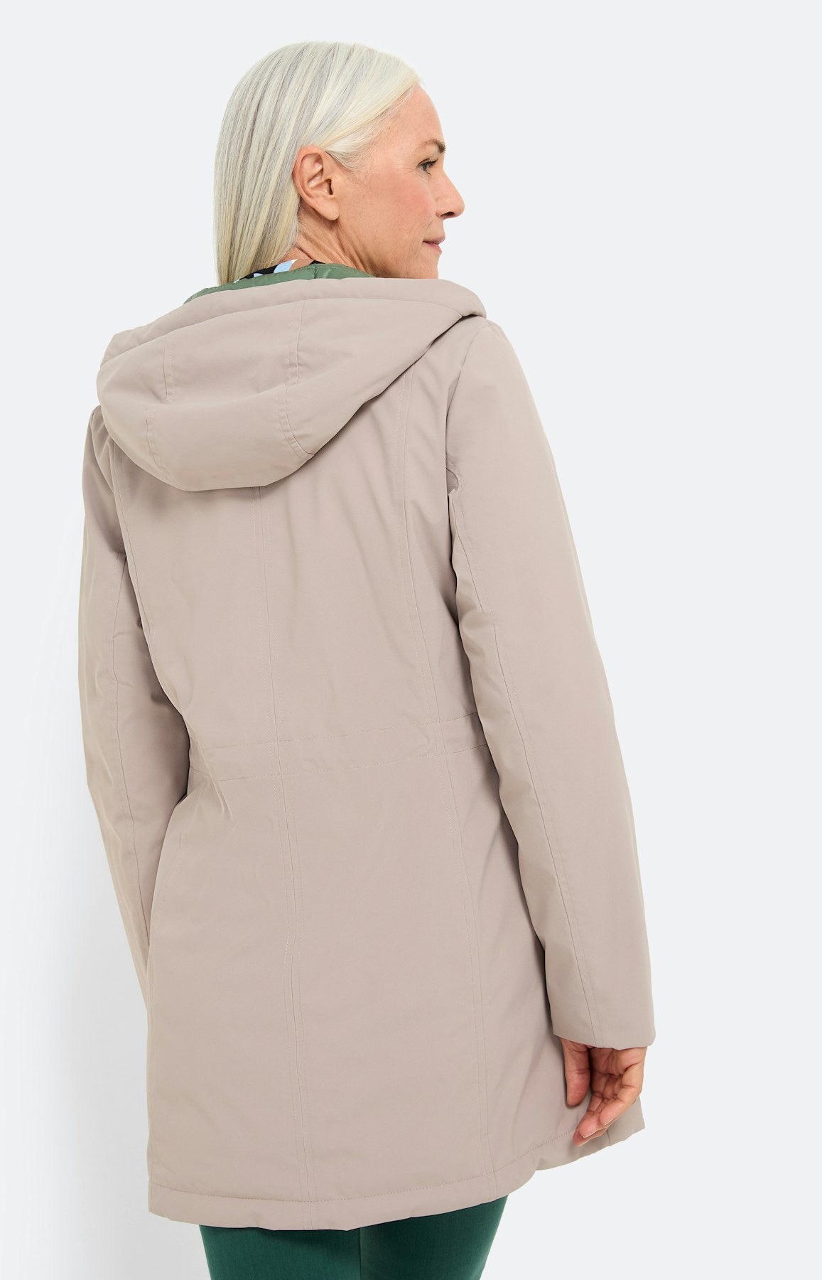 Parka die keerbaar is, taupe