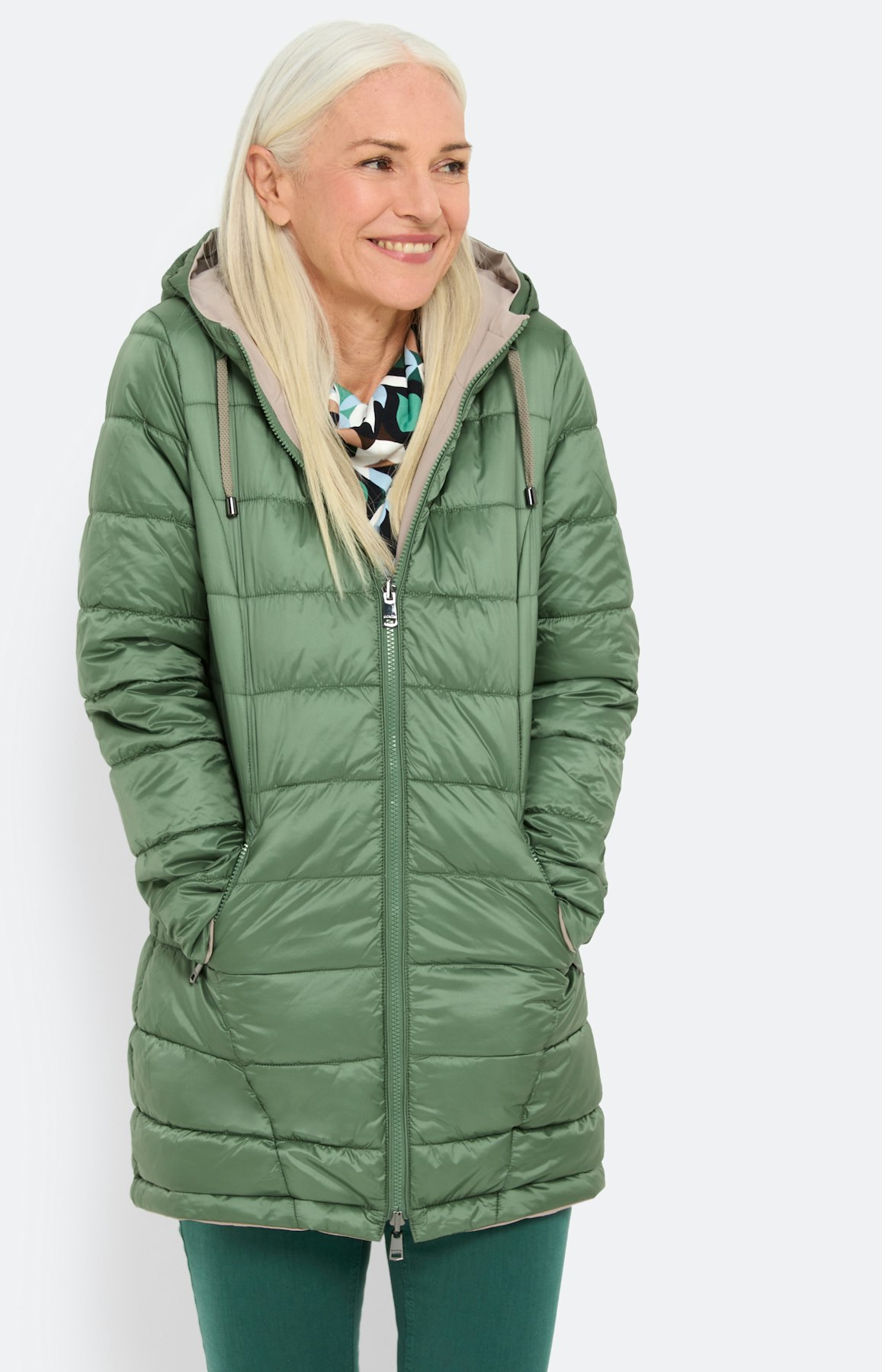 Parka die keerbaar is, taupe