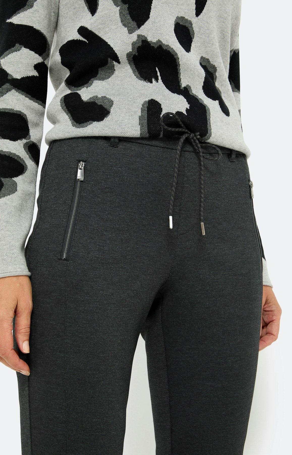 Broek met rijgkoord 30 inch, grijs