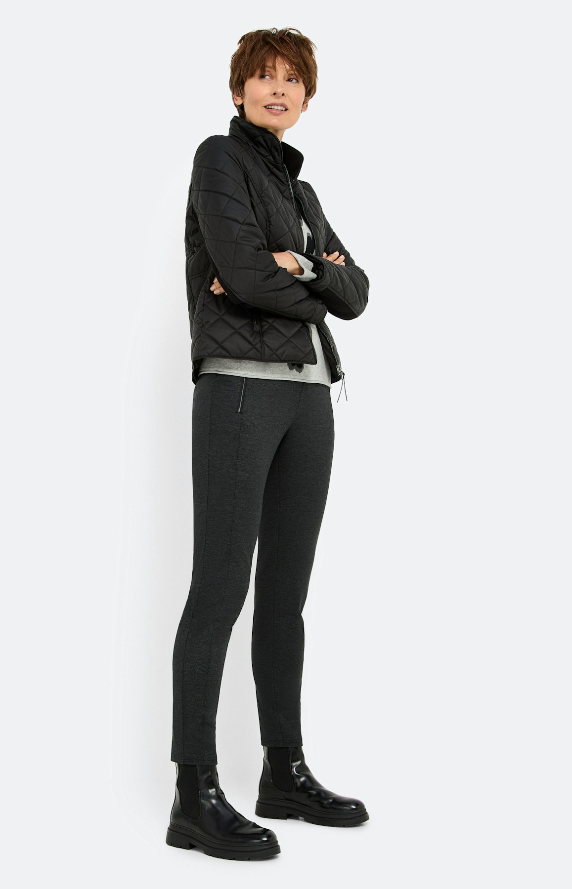 Broek met rijgkoord 30 inch, grijs