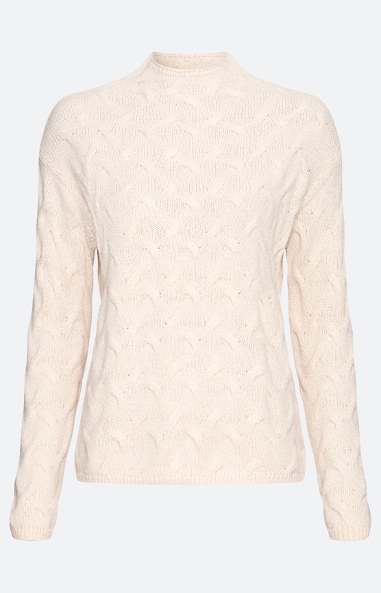 Trui met breimotief, beige