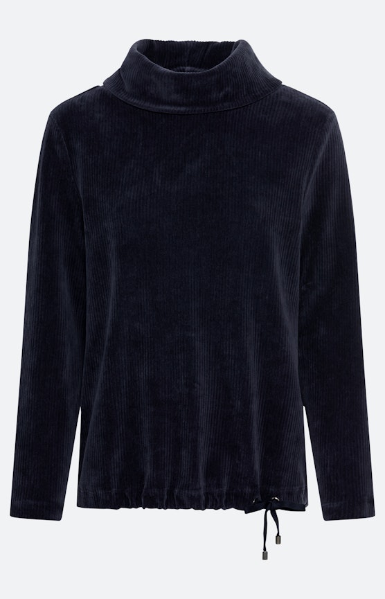 Sweatshirt aus Cordsamt, marine