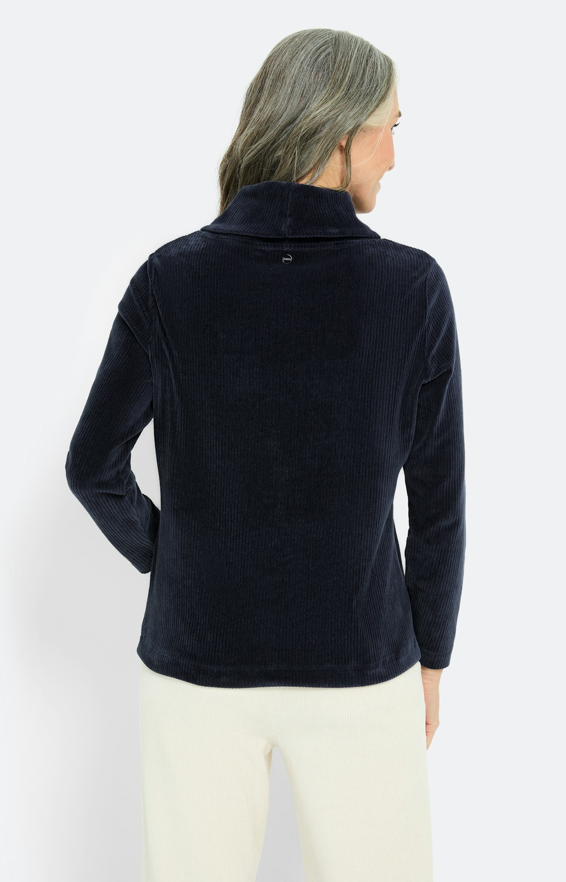 Sweatshirt van cord-velours, marine