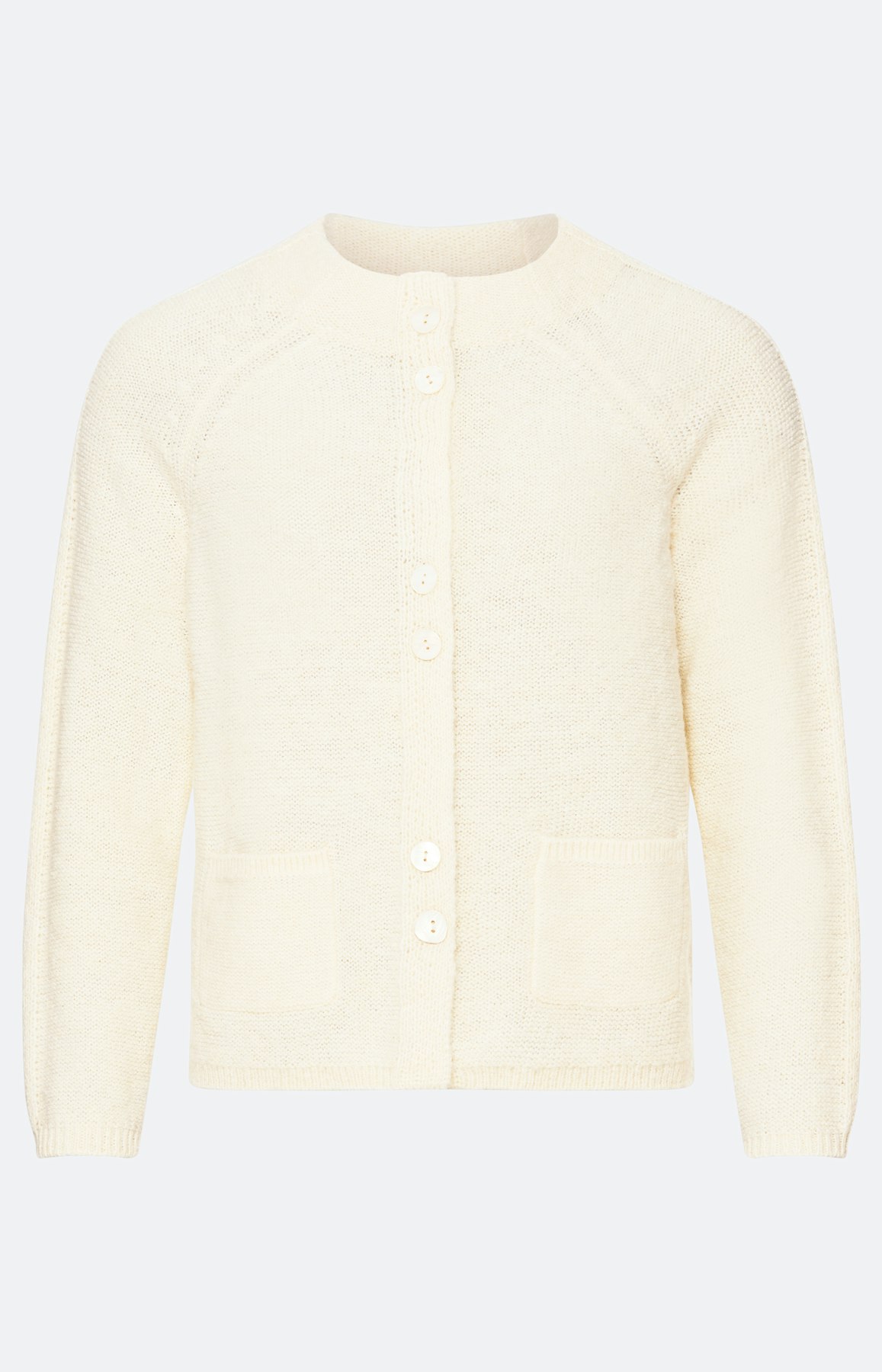 Cardigan met opgestikte zakken, crème