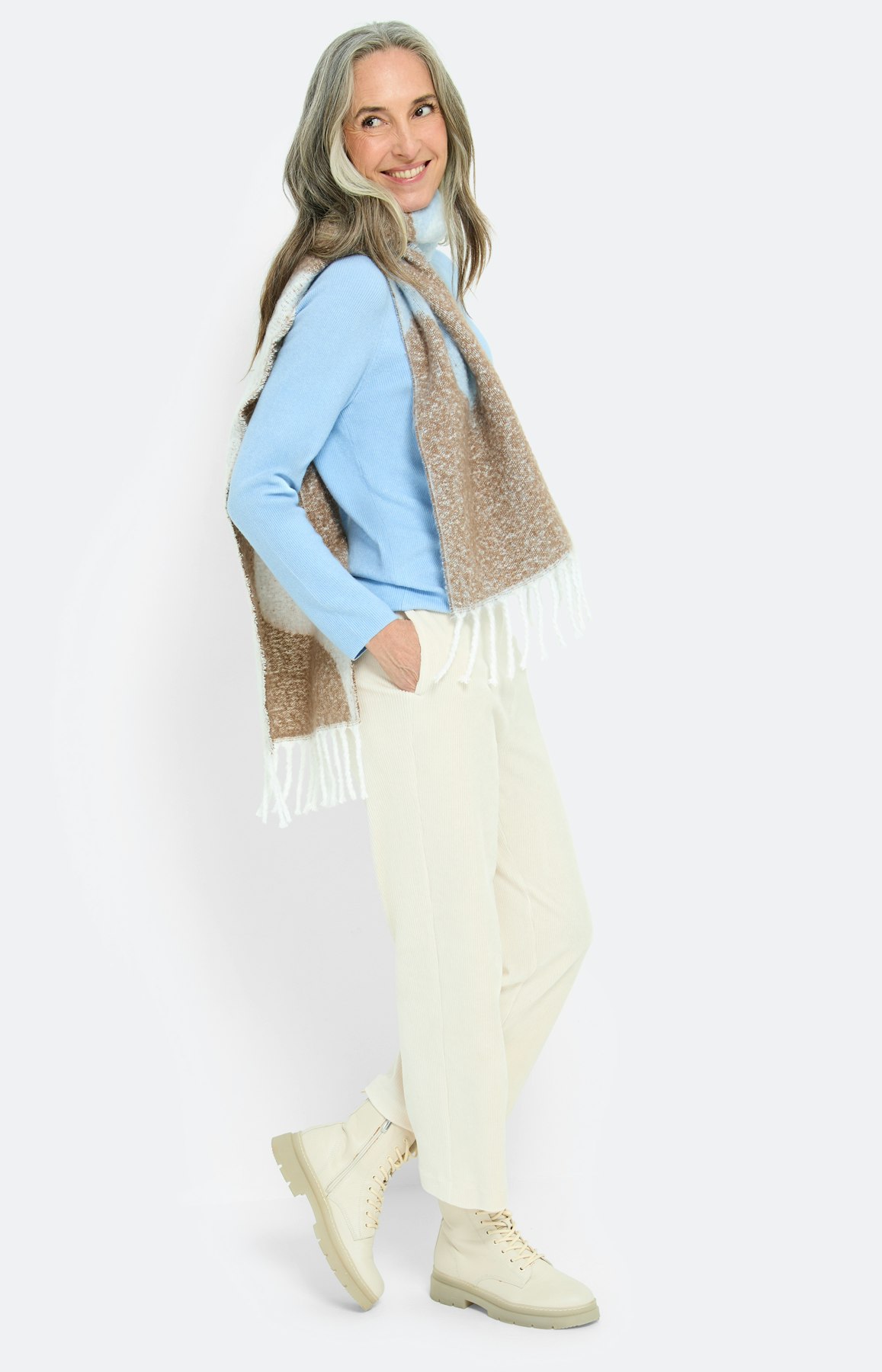 Trui met capuchon, blauw