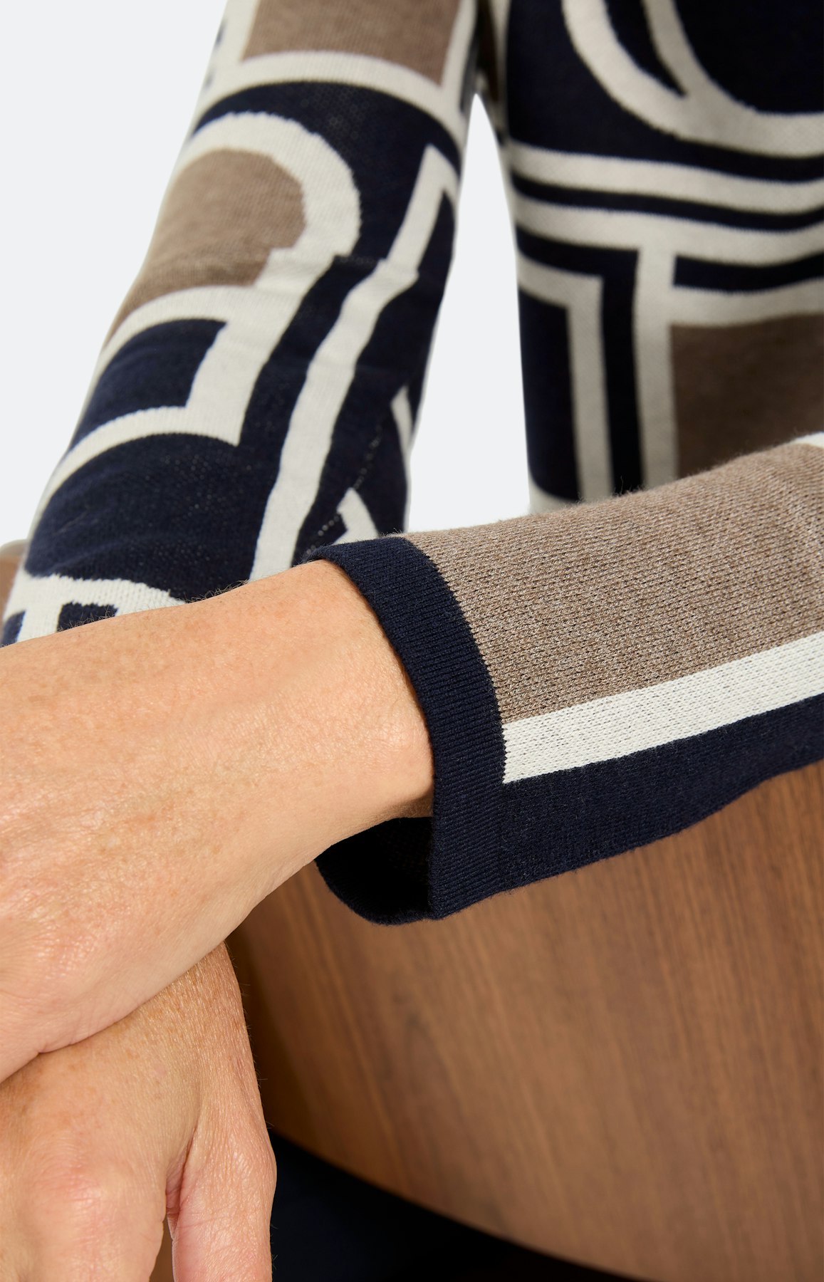 Trui met jacquardmotief, marine