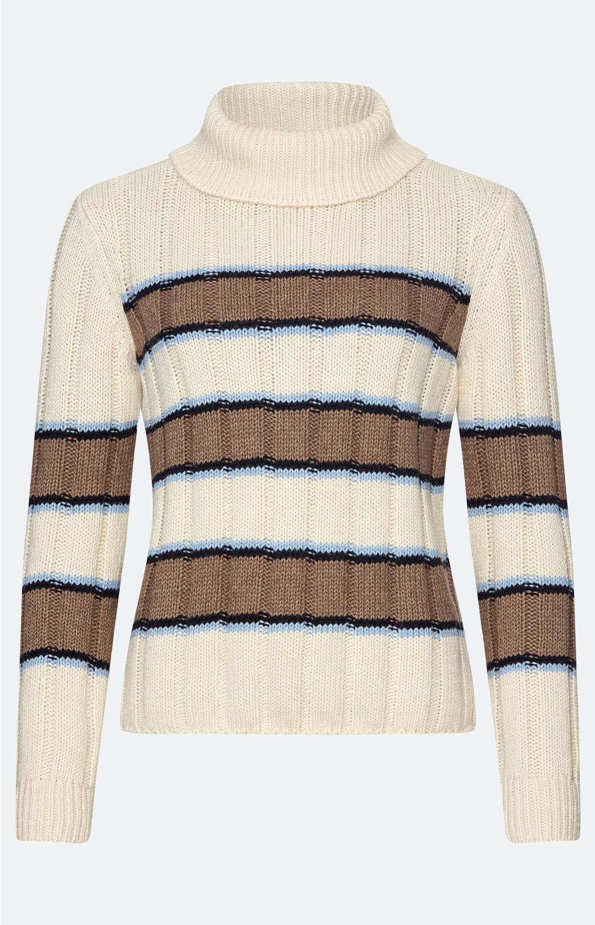 Strickpullover mit Streifen, creme