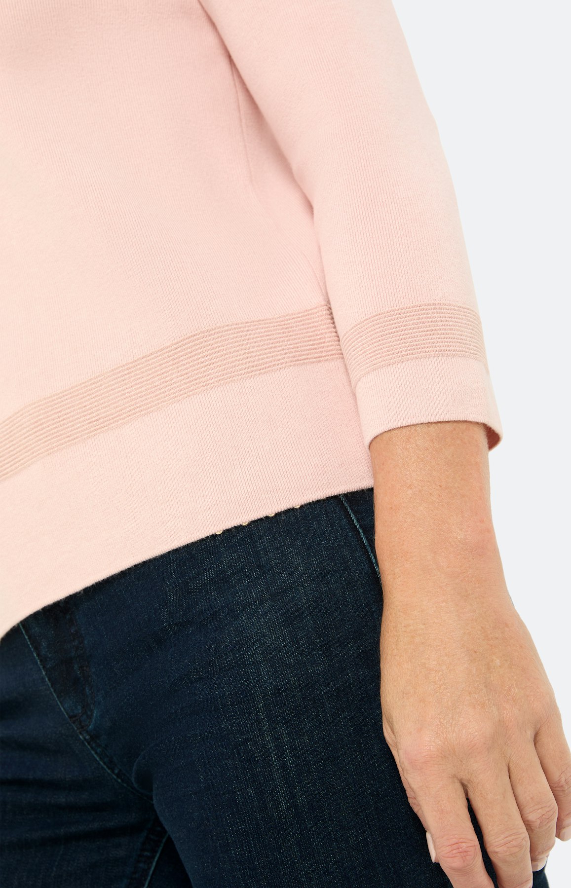 Trui met glittereffect, lichtroze