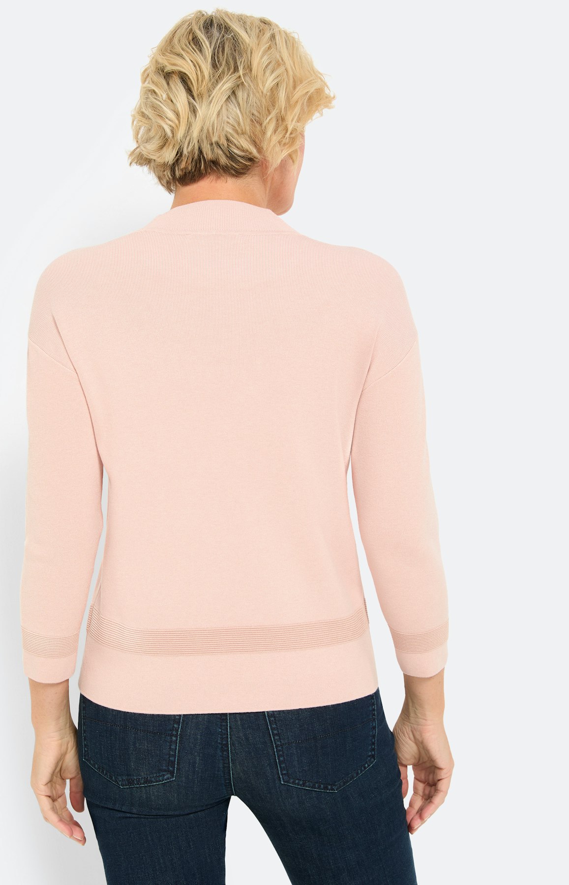 Trui met glittereffect, lichtroze